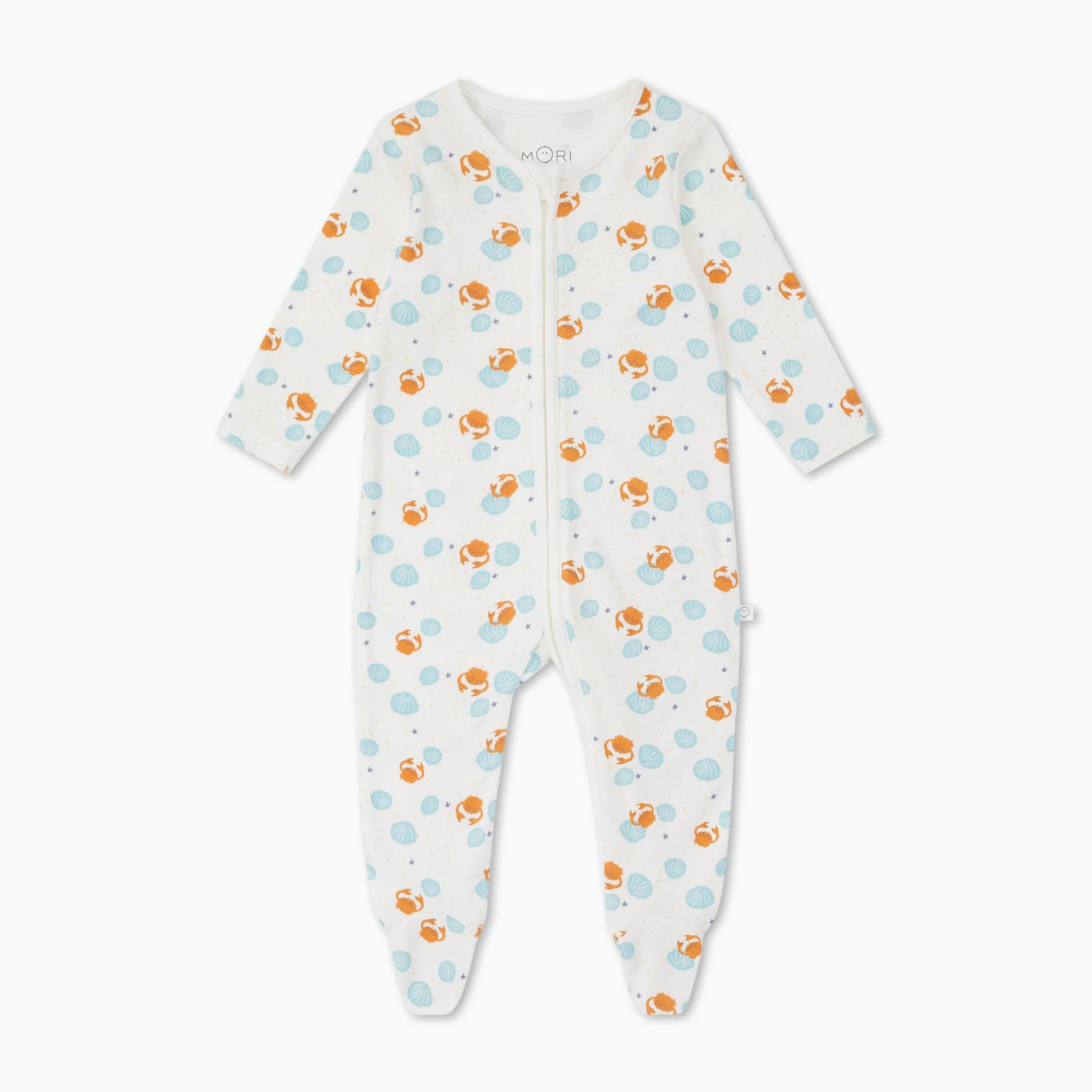 Crab & Shell Clever Zip Sleepsuit