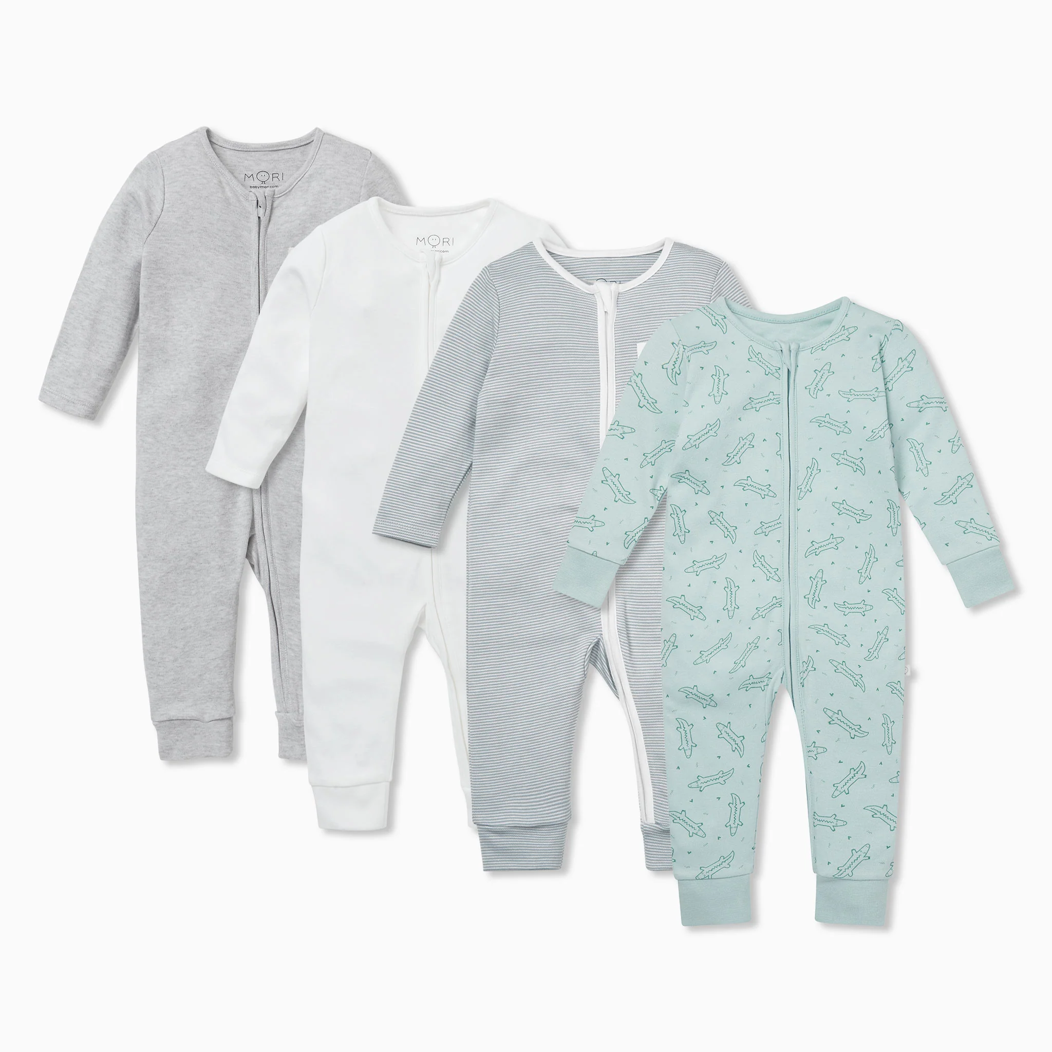 Crocodile Clever Zip Sleepsuit 4 Pack - Image 2