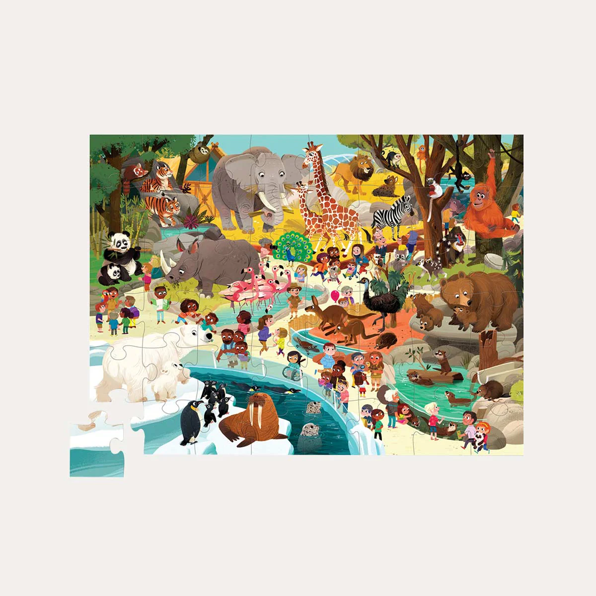 Crocodile Creek 48 Piece Puzzle Day at the Zoo - Image 2