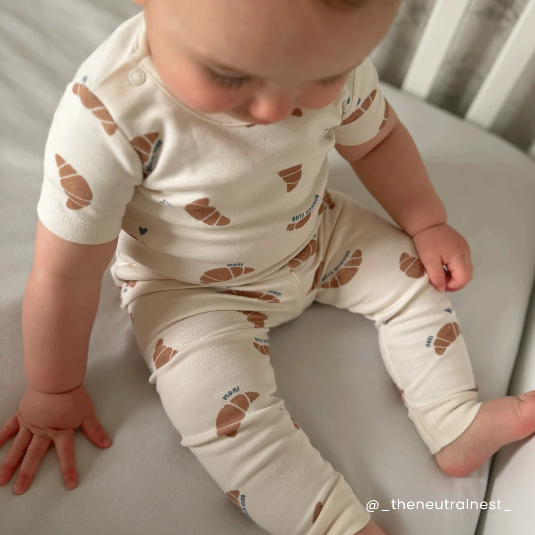 Petit Croissant Short Sleeve Pyjamas