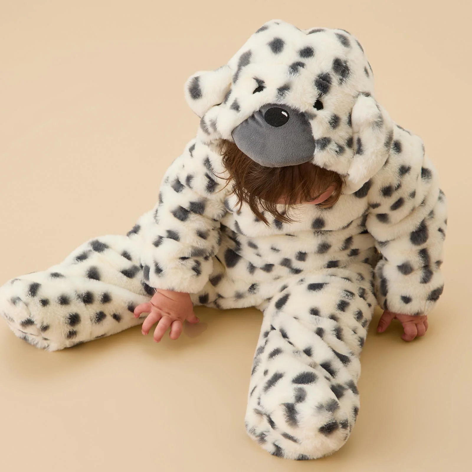 Dalmatian Faux Fur Pramsuit - Image 2