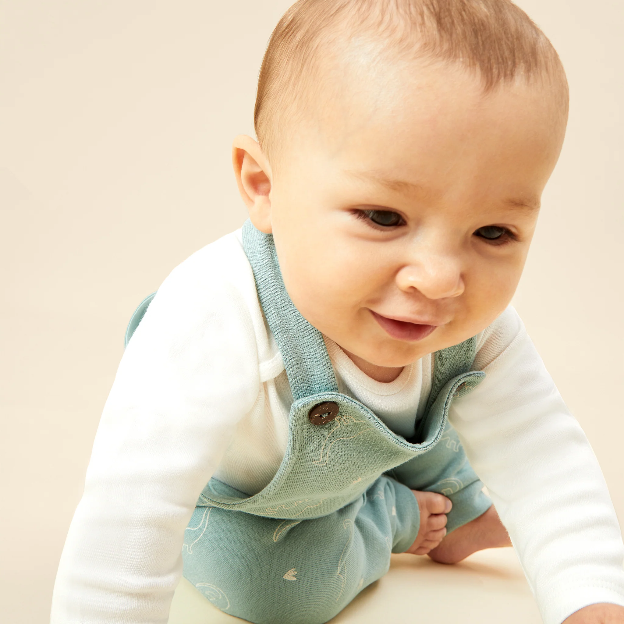 Dino Dungarees & Plain Bodysuit Outfit - Image 6