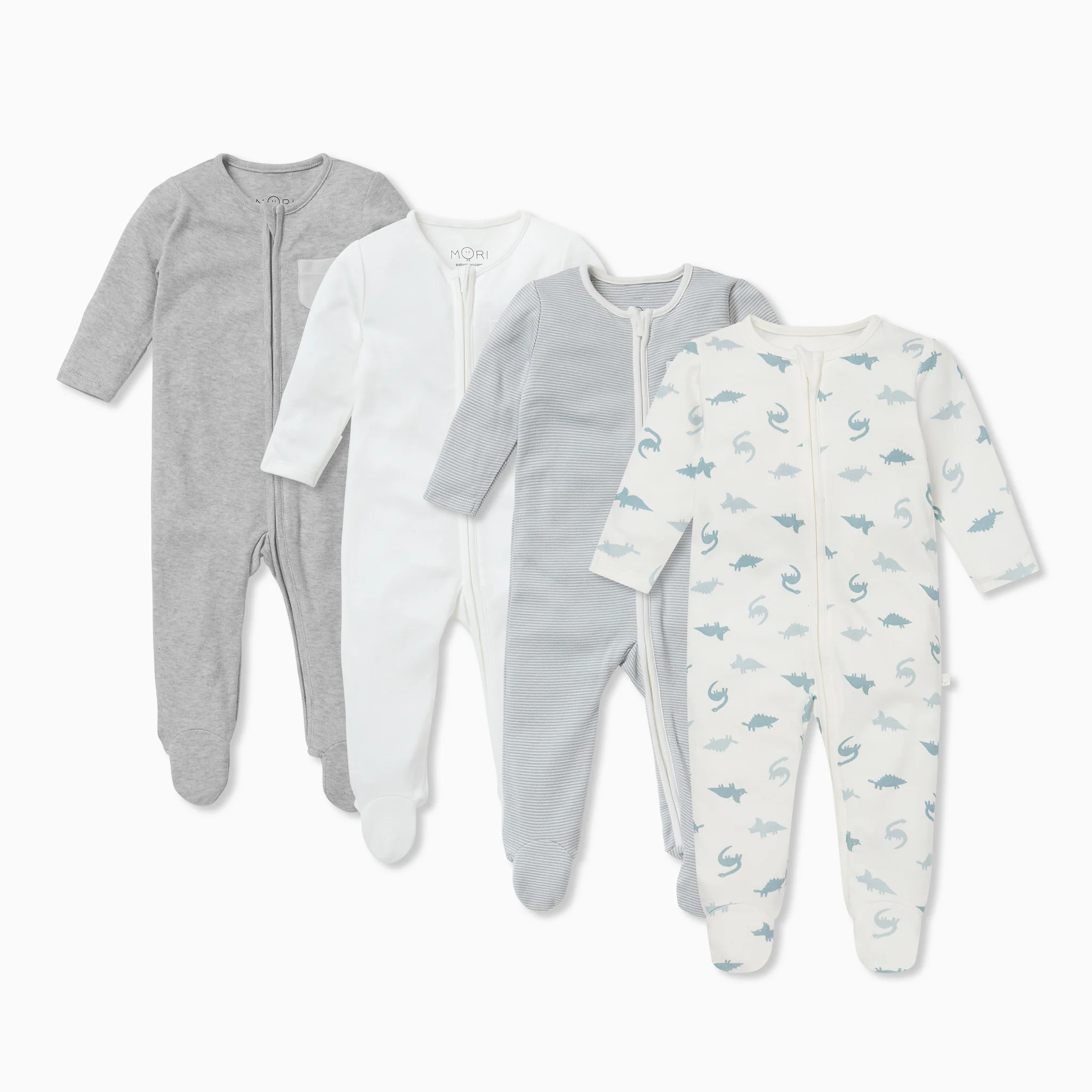 Dino Zip Sleepsuit 4 Pack - Image 2