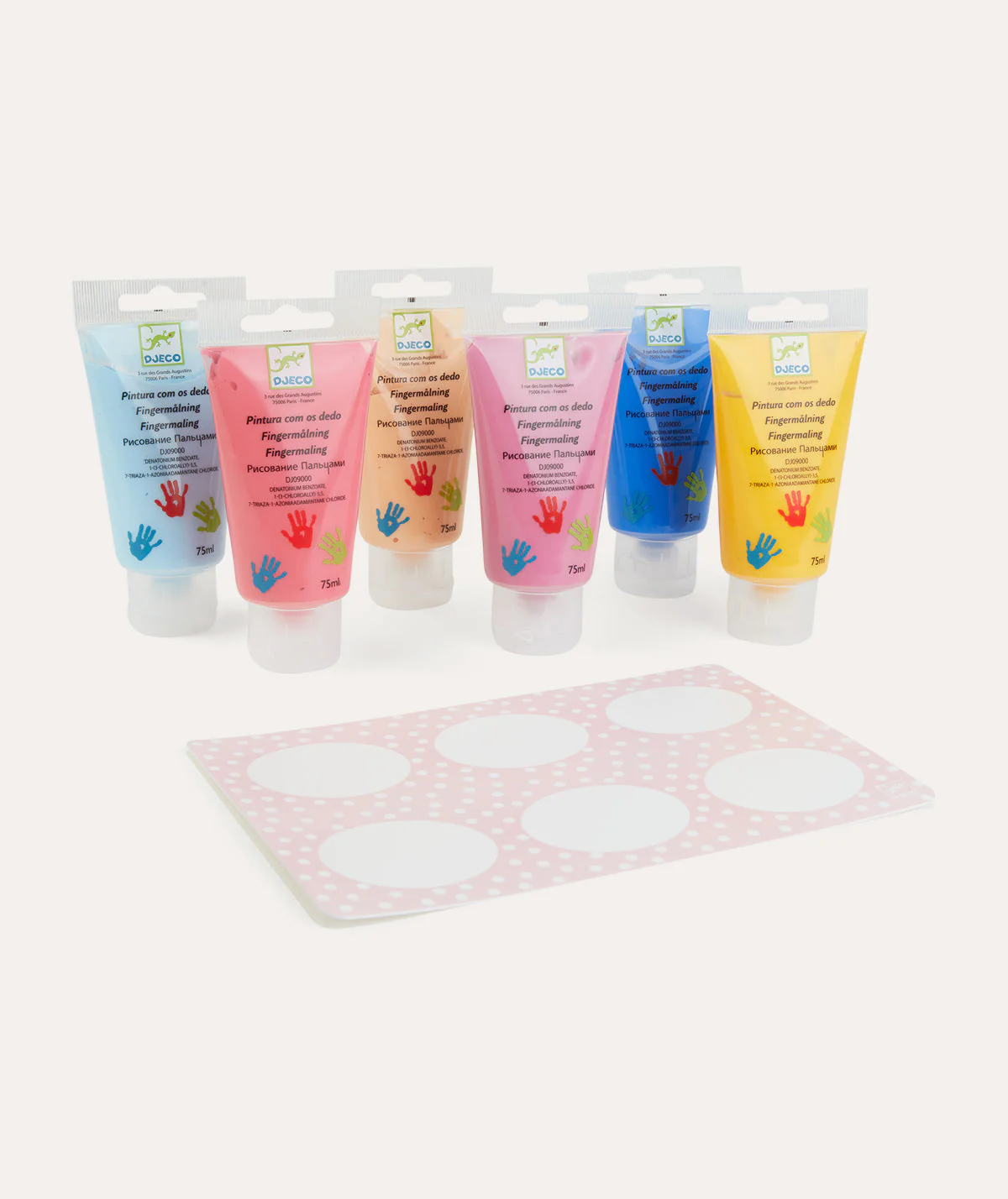 Djeco 6 Finger Paint Tubes Sweet