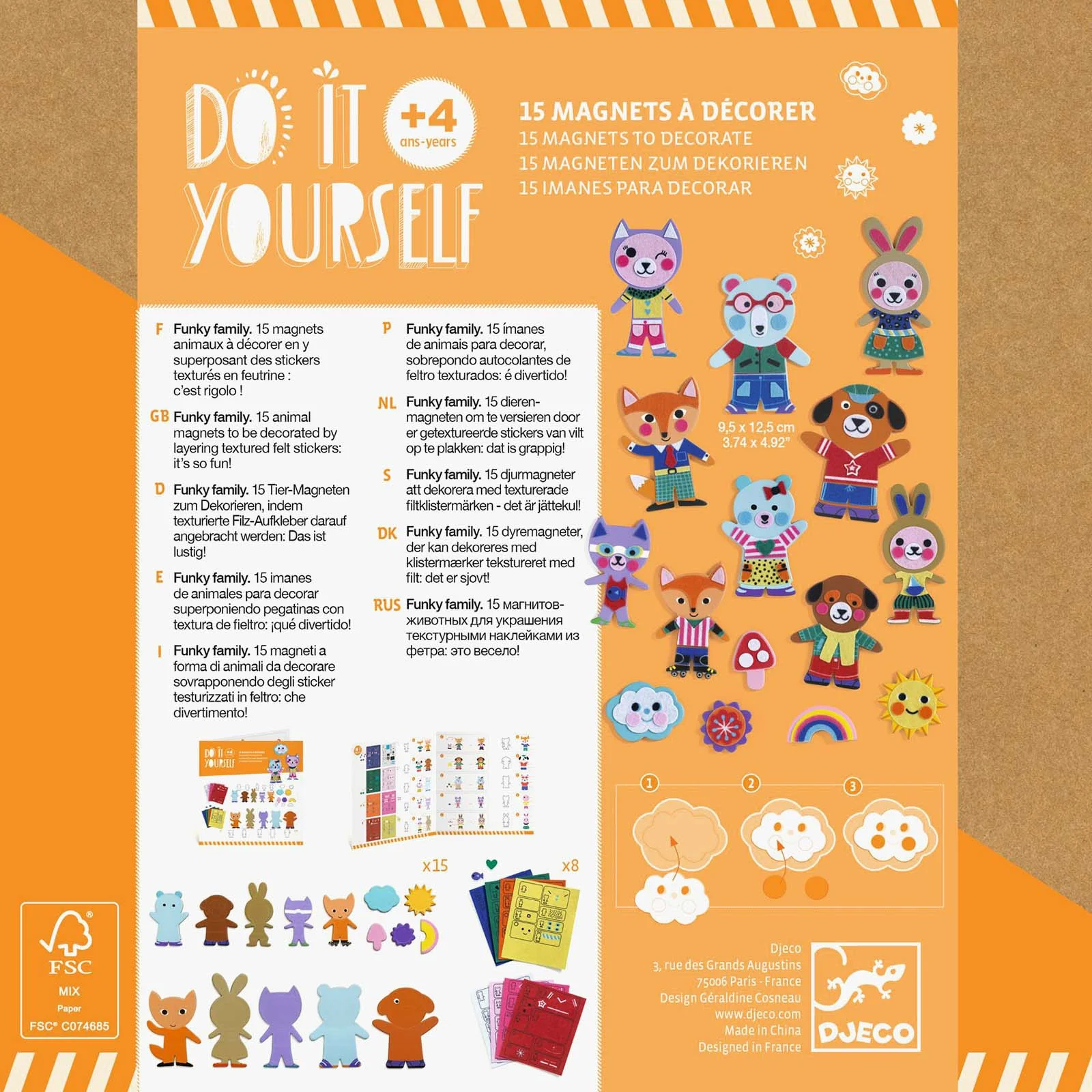 Djeco Funky Family Magnet Craft Kit - Image 7