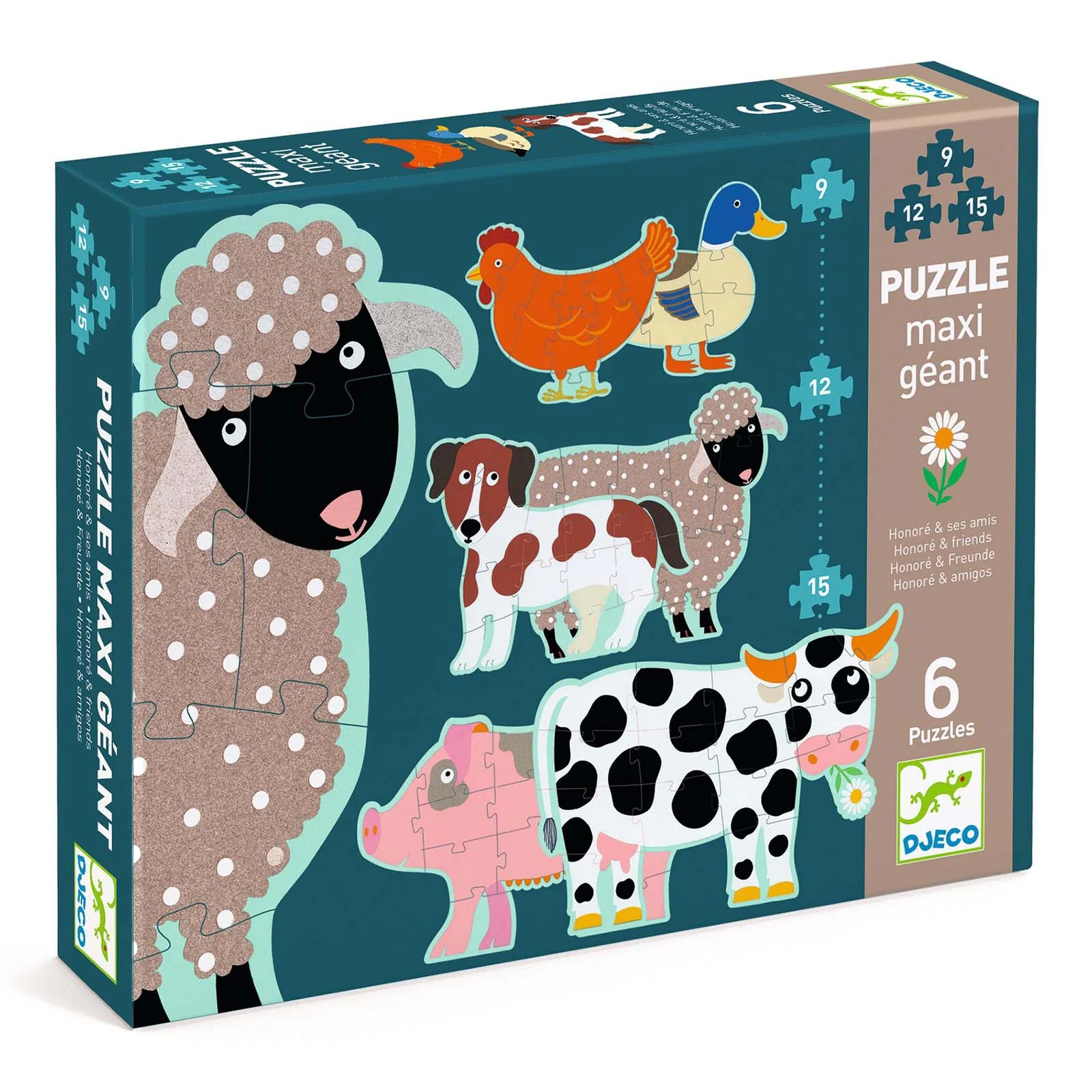 Djeco Honore and Friends Giant Puzzle - Image 4