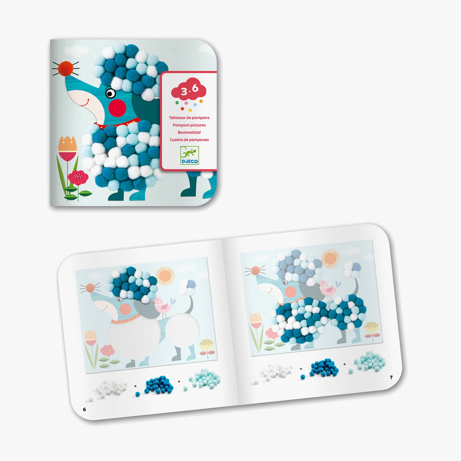 Djeco PomPom Puppies Collage Kit - Image 2