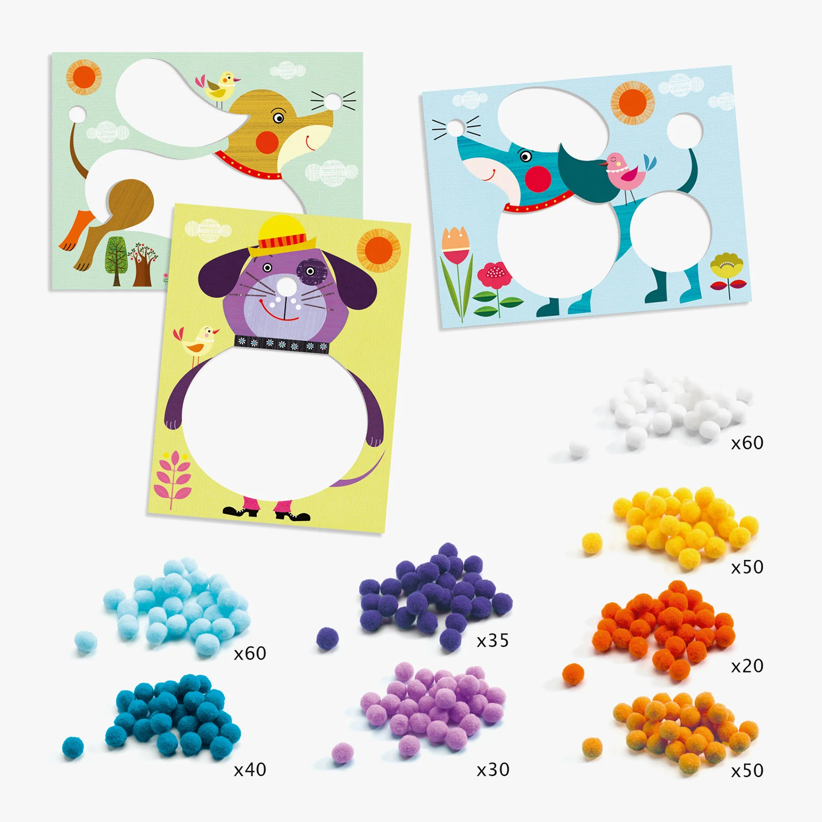 Djeco PomPom Puppies Collage Kit - Image 3