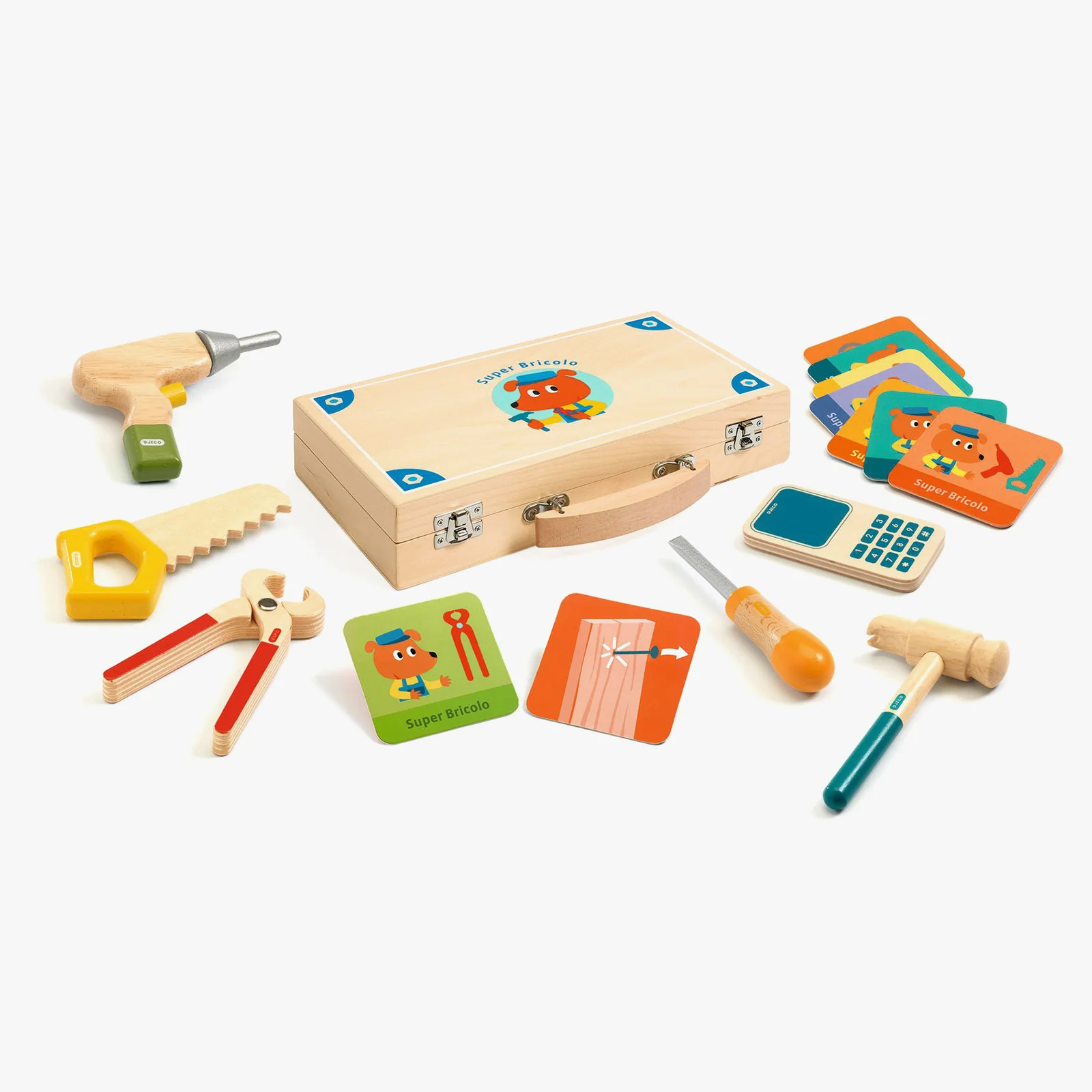 Djeco Super Bricolo Wooden Tools Set - Image 4