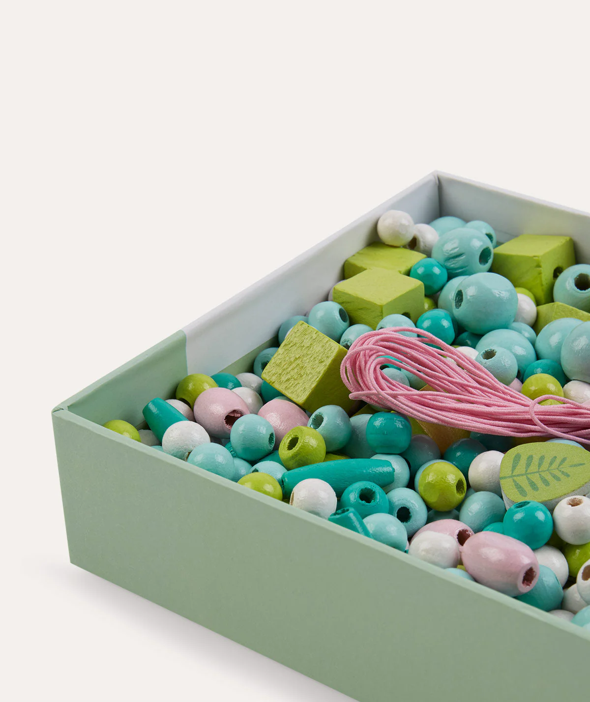 Djeco Wooden Beads, Leaves and Flowers Set - Image 2