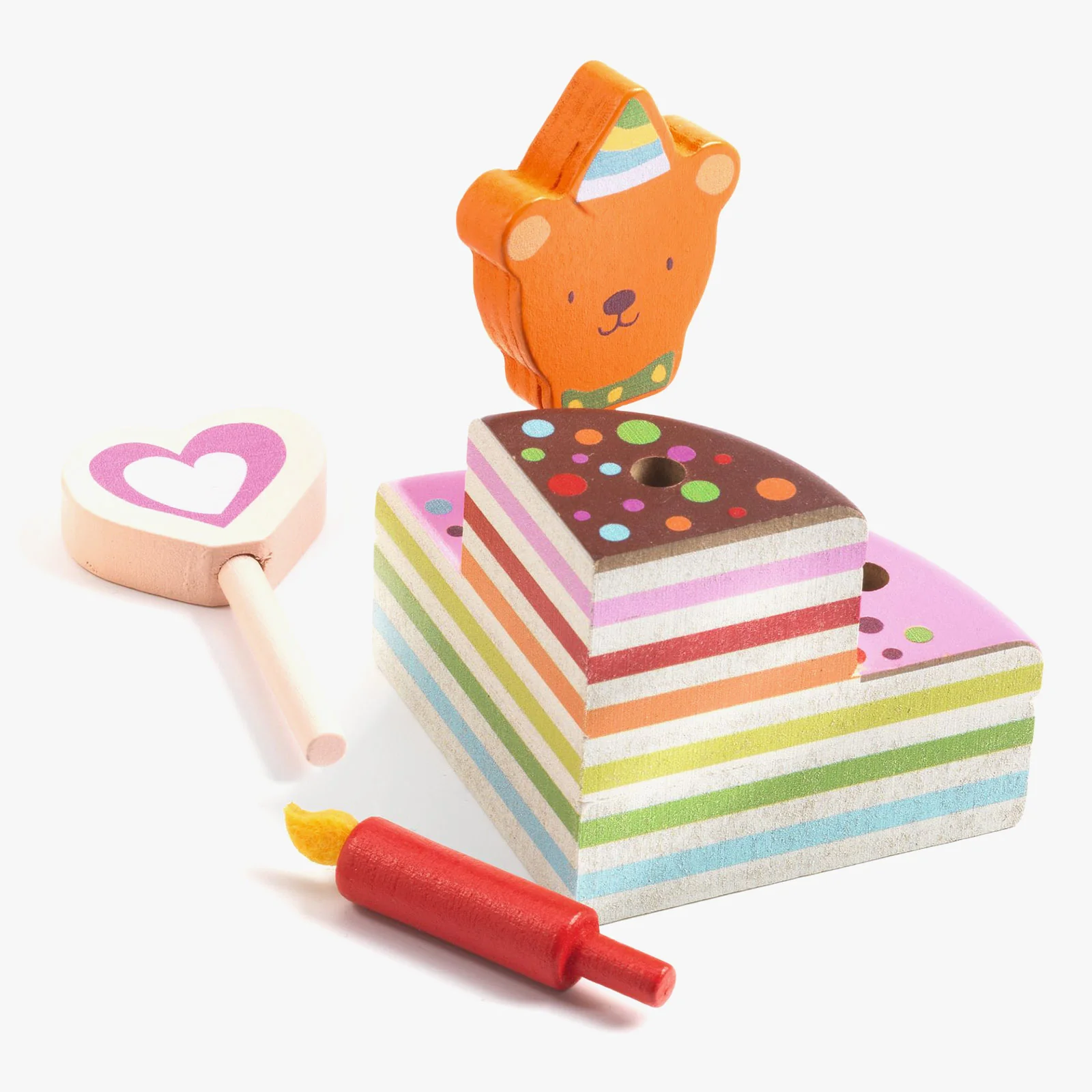 Djeco Wooden Birthday Cake - Image 4