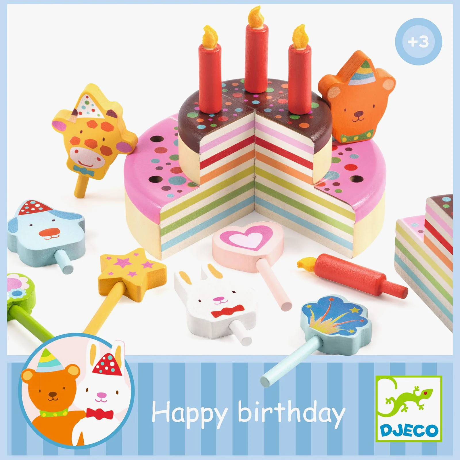Djeco Wooden Birthday Cake - Image 8