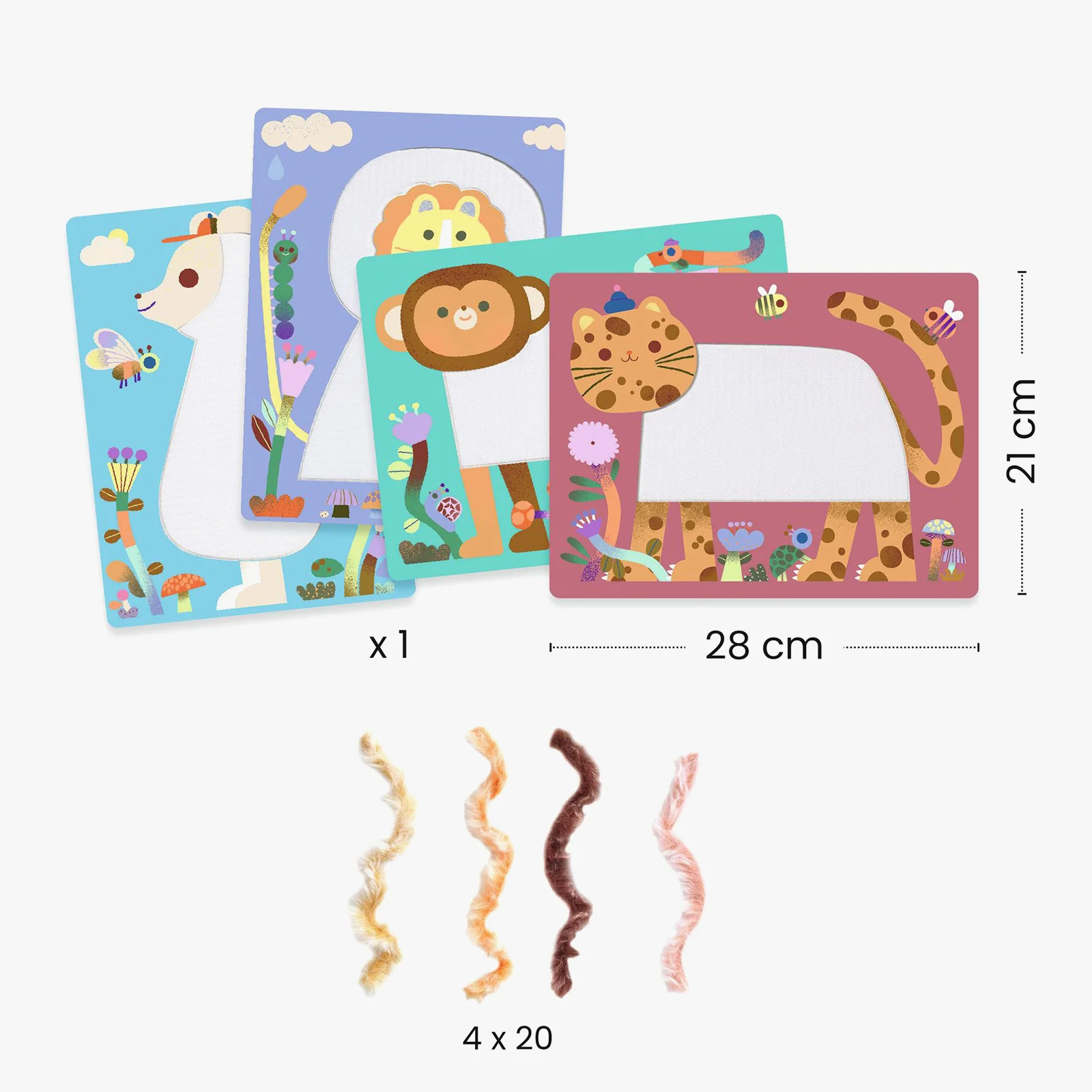 Djeco Wool & Velcro Fluffy Friends Craft Set - Image 5