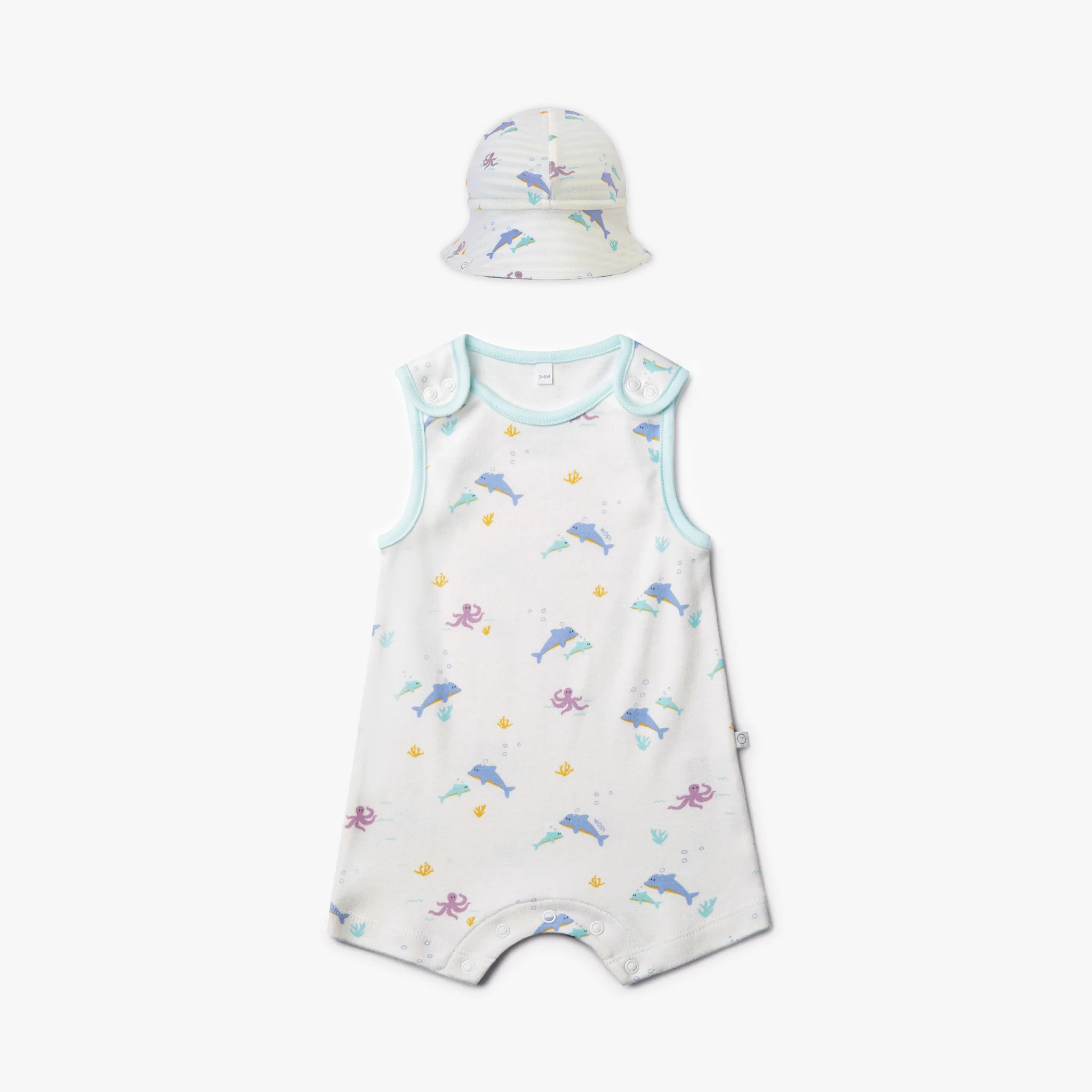 Dolphin Beach Romper & Sun Hat - Image 2