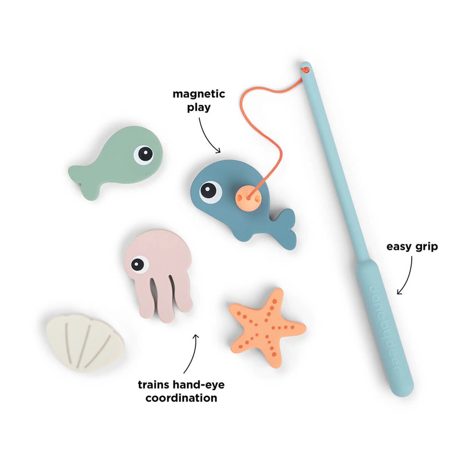 Done By Deer Bath Fishing Toy Sea Friends - Image 2