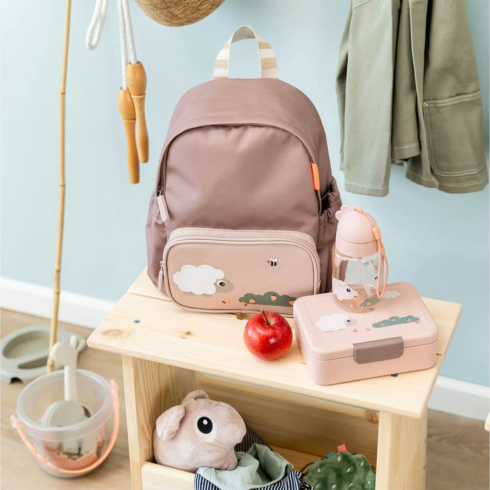 Done By Deer Kids Backpack Tiny Farm Powder 7.5 L - Image 3