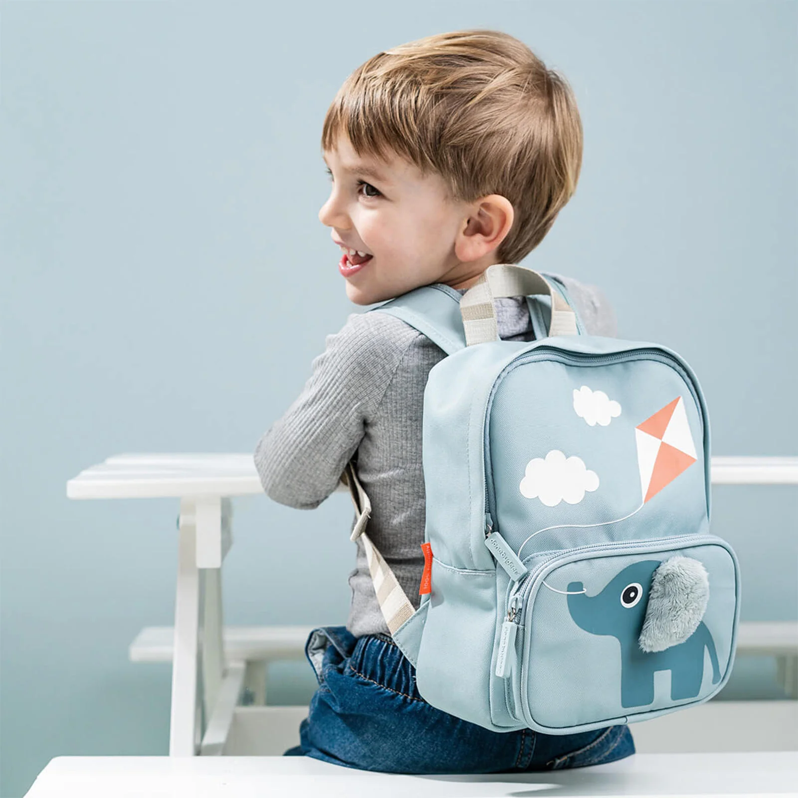Done By Deer Kids Canvas Backpack Elphee Blue - Image 4