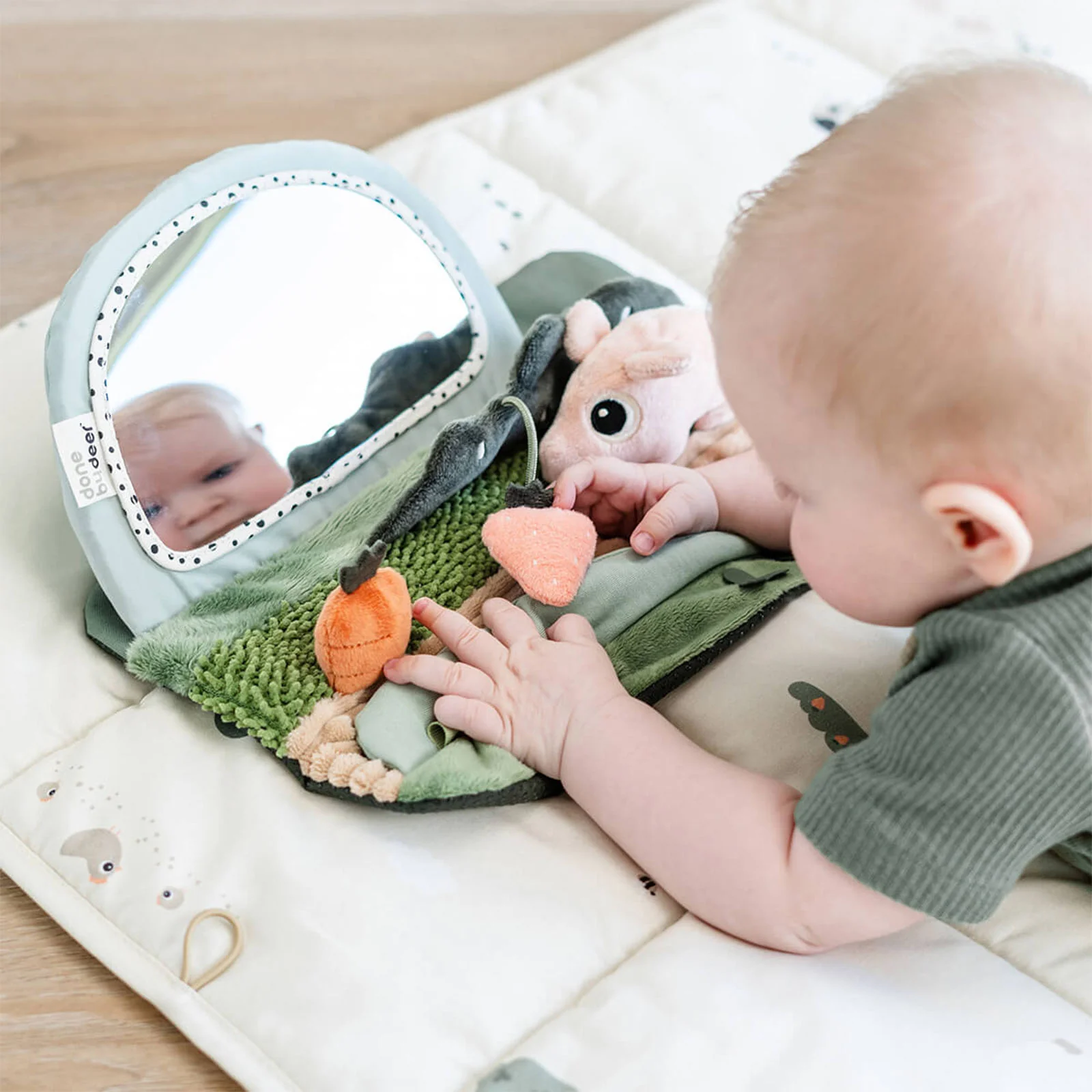 Done By Deer Tummy Time sensory Mirror Tiny Farm - Image 2
