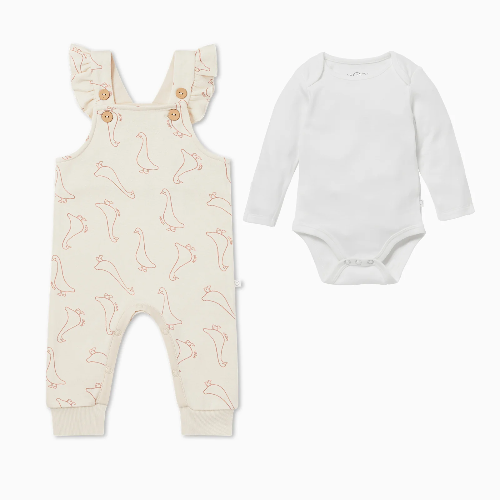 Duck Frilled Dungarees & Bodysuit Outfit