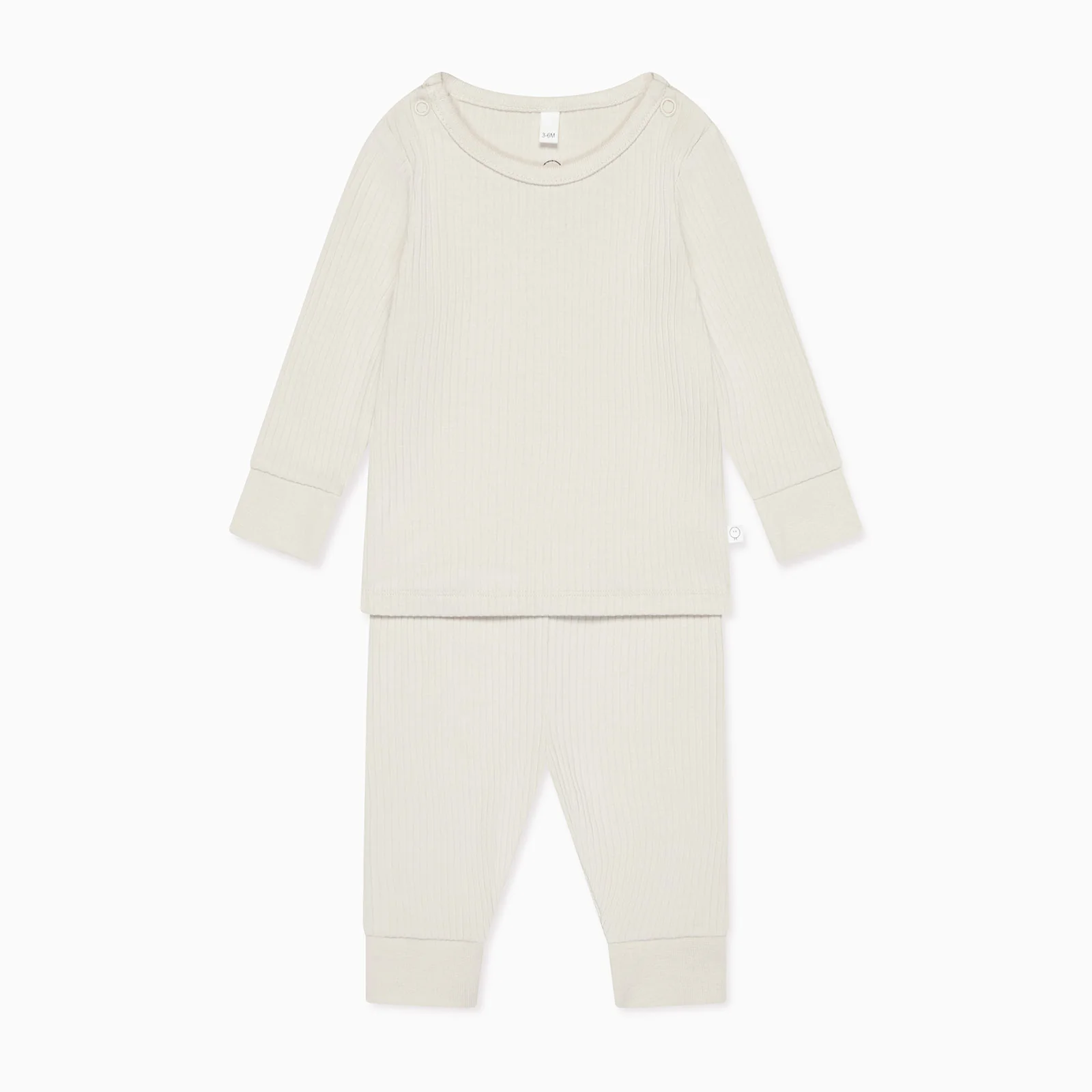 Ecru Ribbed Pyjamas - Image 2
