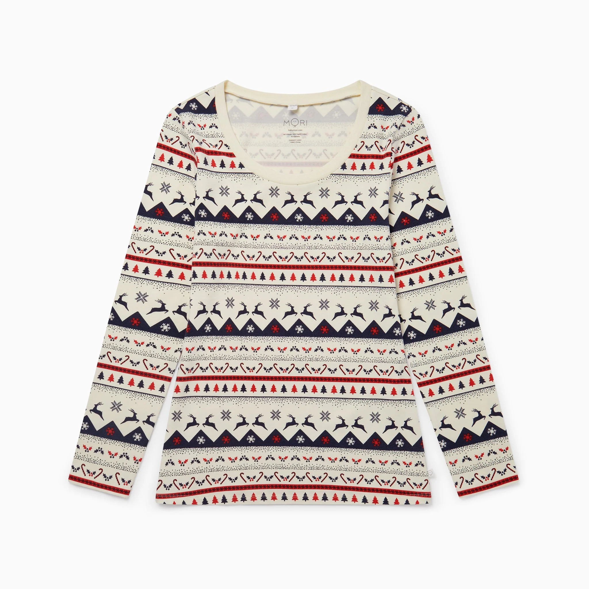 Fair Isle Navy Women's Pyjamas - Image 2
