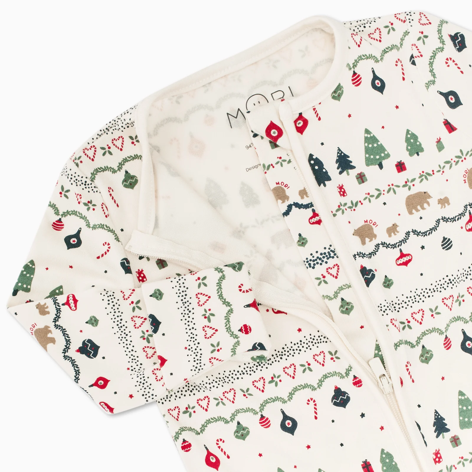 Festive Fair Isle Clever Zip Sleepsuit - Image 4