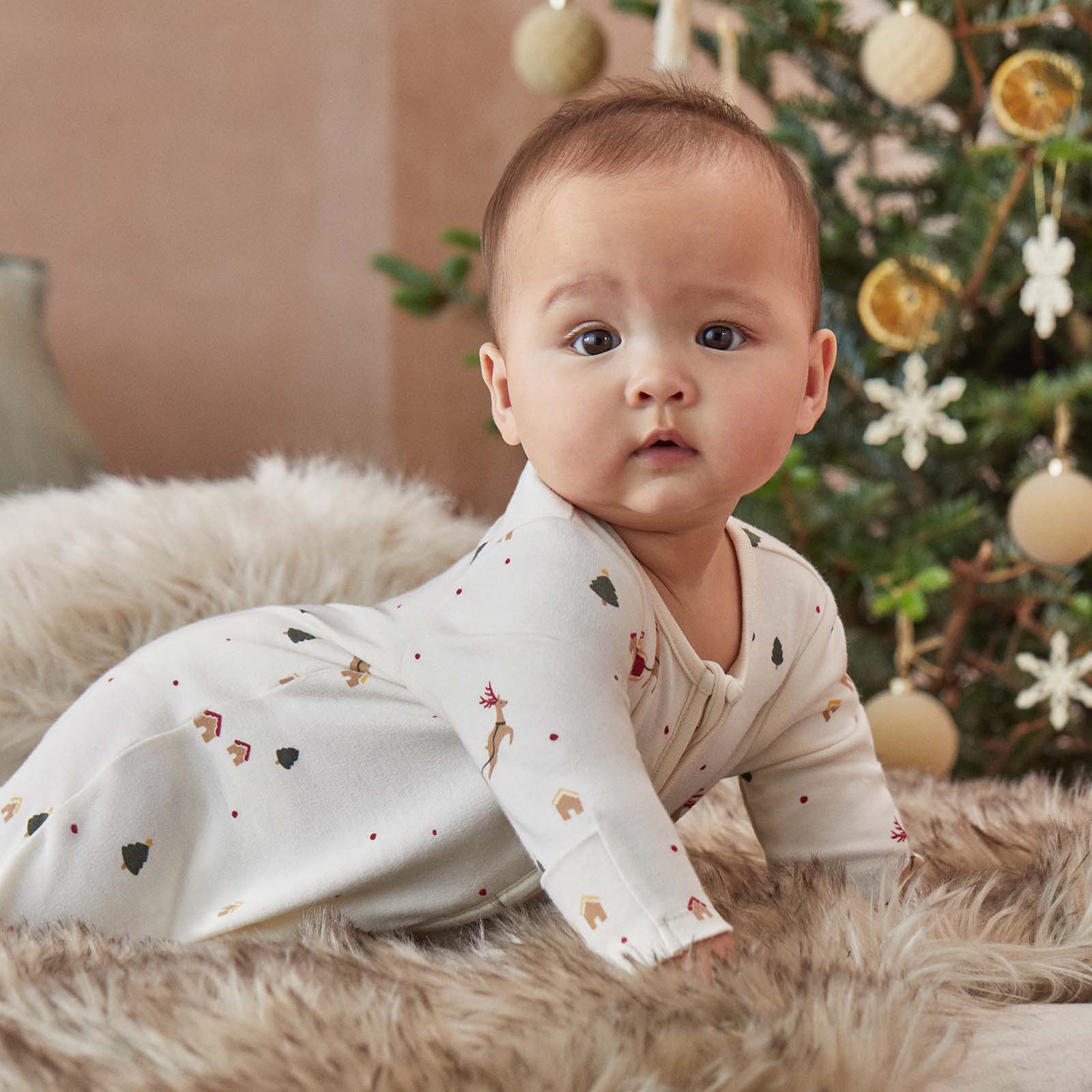 Festive Print Long Sleeve Bodysuit - Image 4