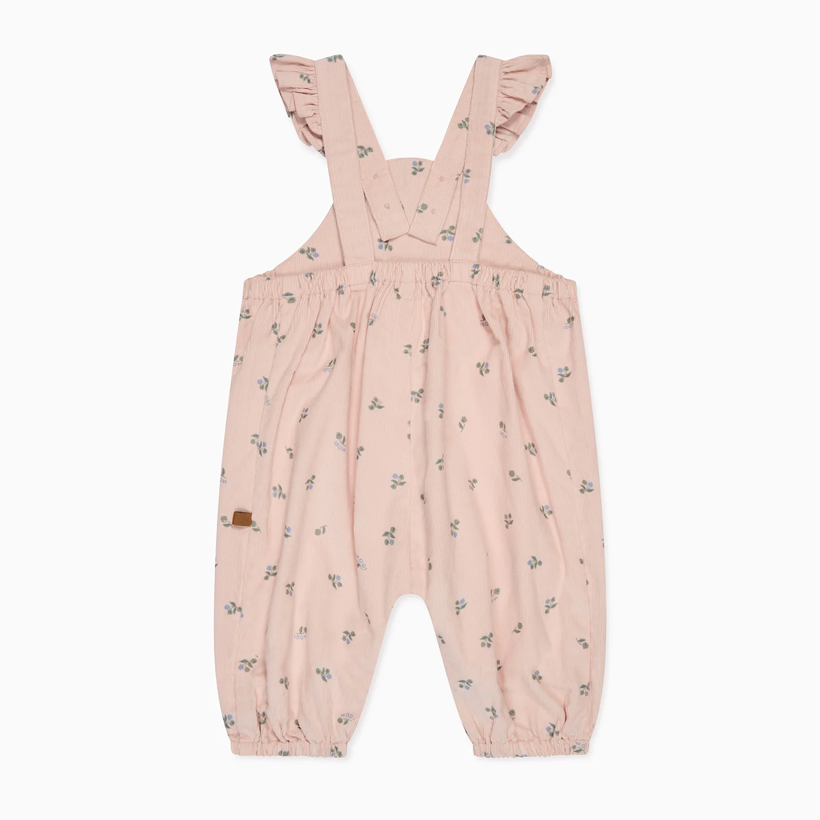 Floral Frilled Corduroy Dungarees - Image 4