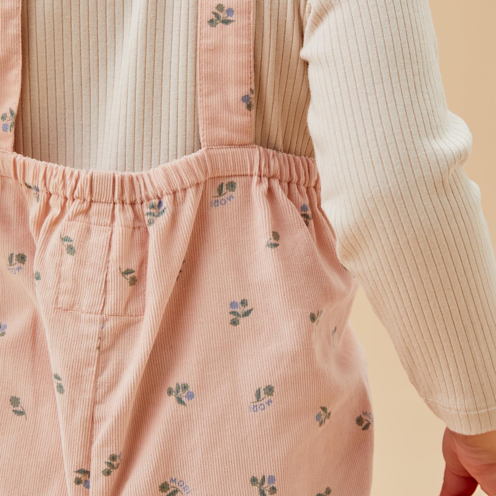 Floral Frilled Corduroy Dungarees - Image 5