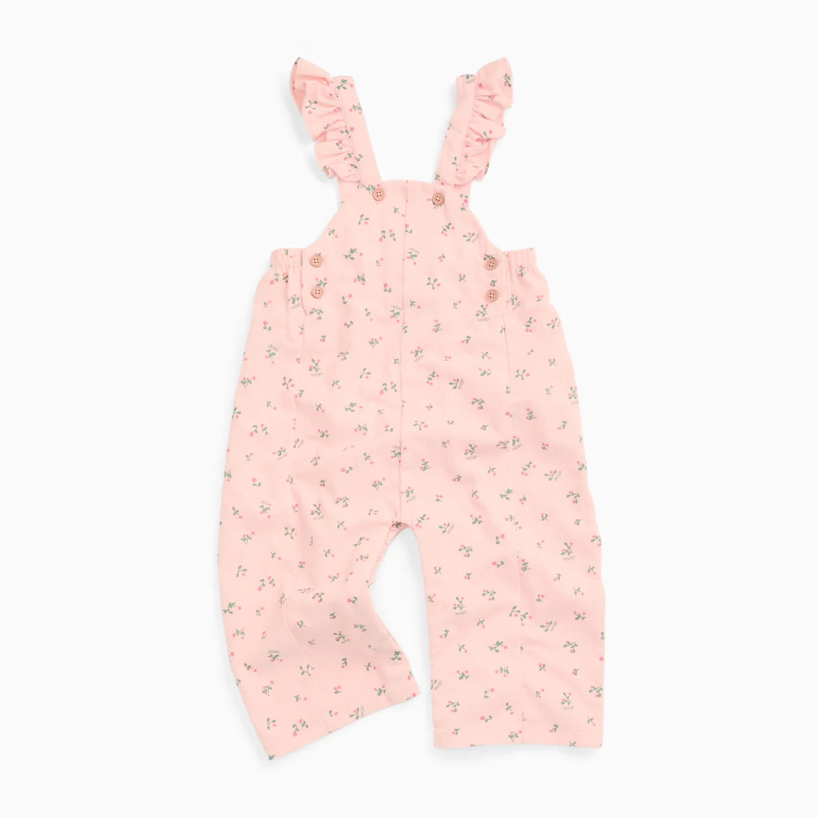 Floral Frilled Soft Corduroy Dungarees