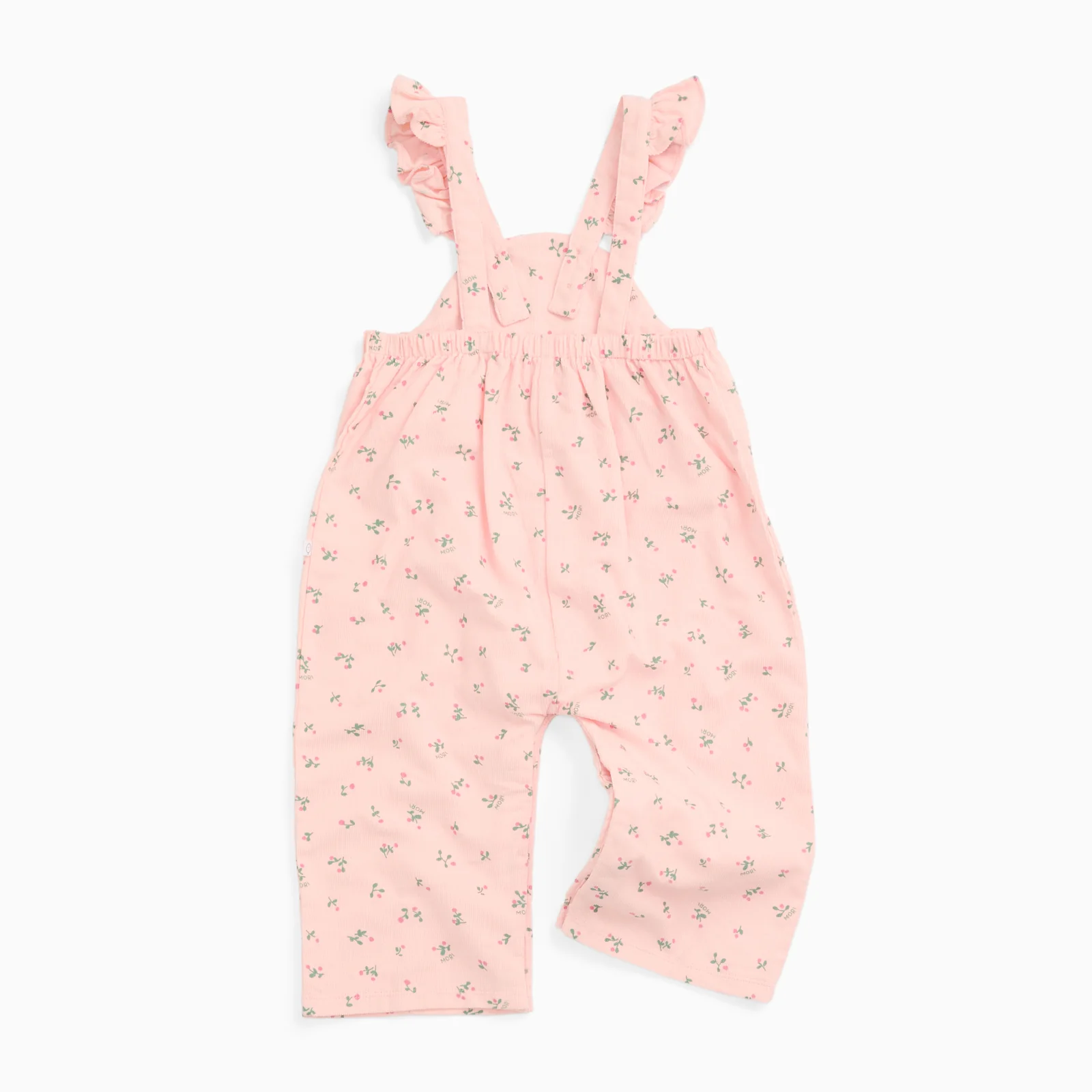 Floral Frilled Soft Corduroy Dungarees - Image 2