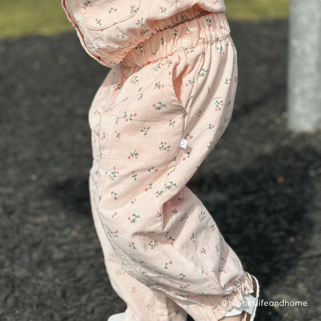 Floral Frilled Soft Corduroy Trousers - Image 2
