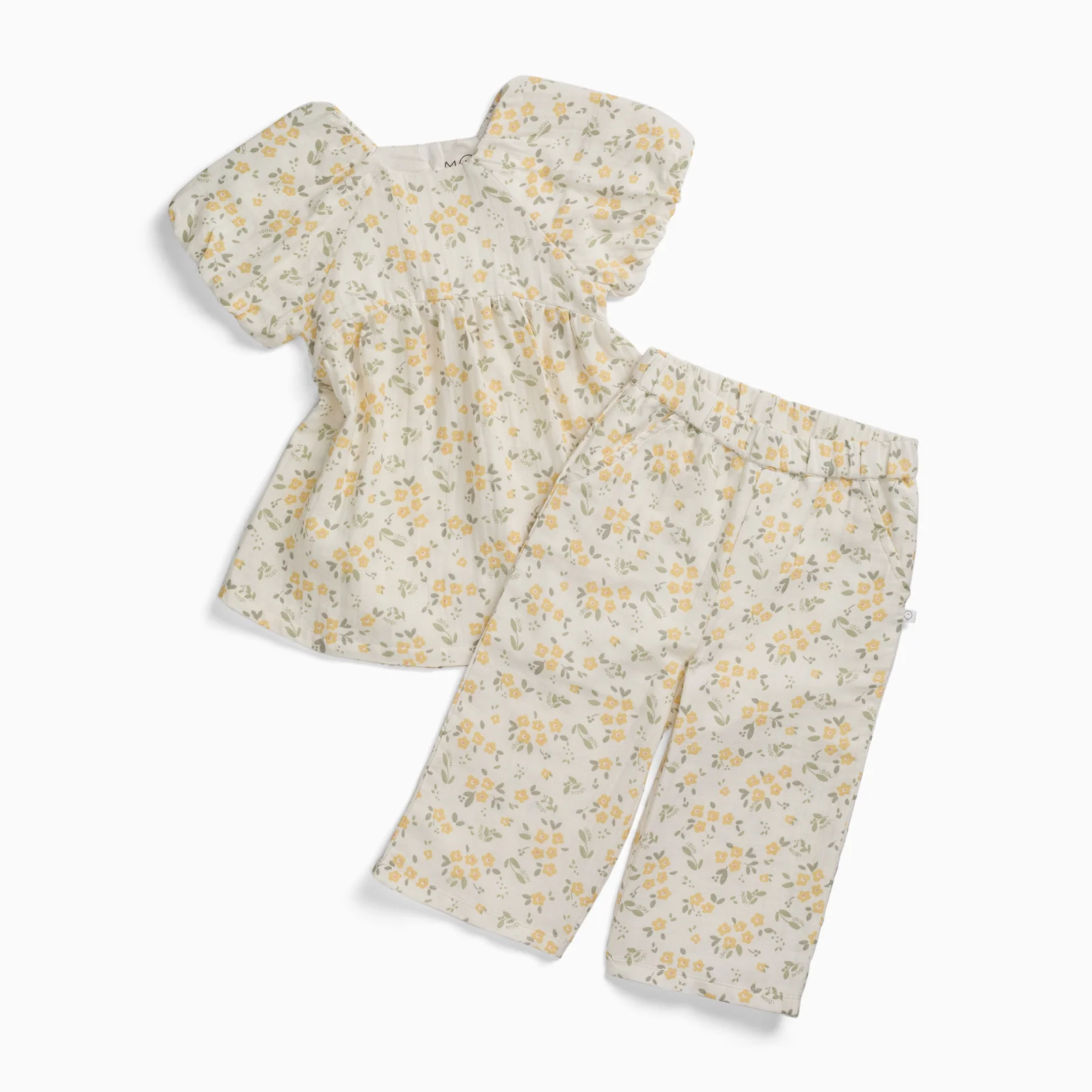 Floral Muslin Blouse & Trousers Outfit - Image 2