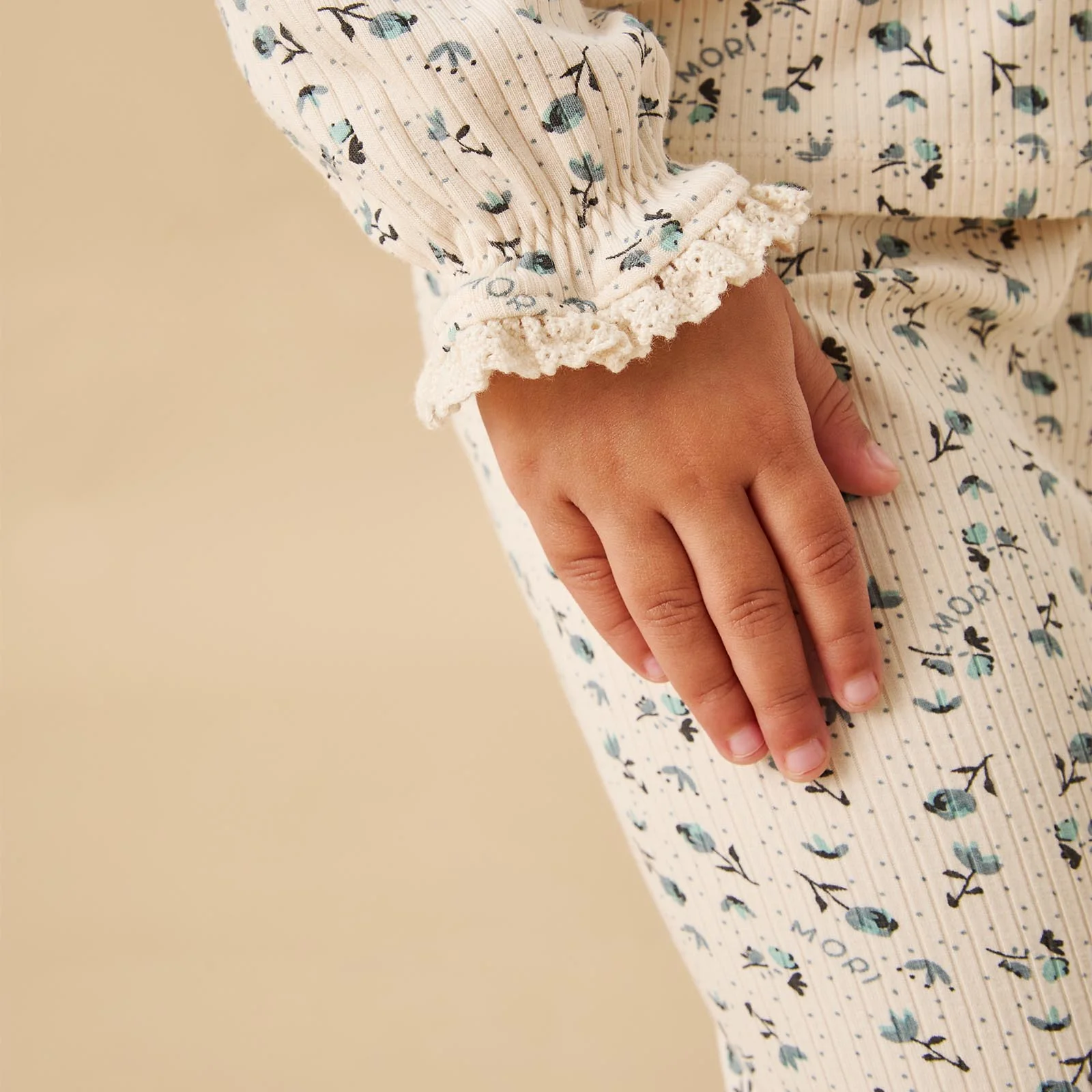 Floral Ribbed Pyjamas - Image 3