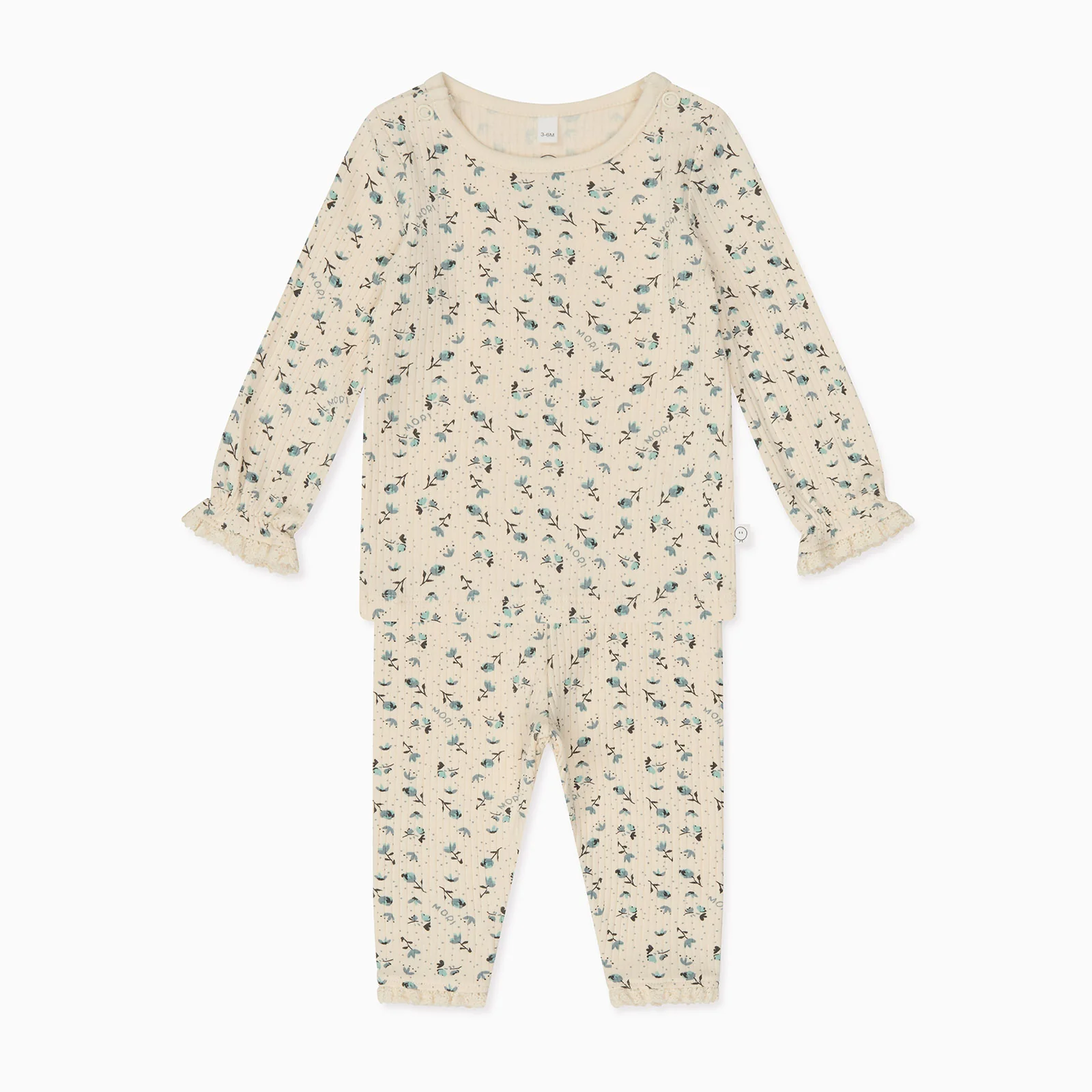 Floral Ribbed Pyjamas - Image 4