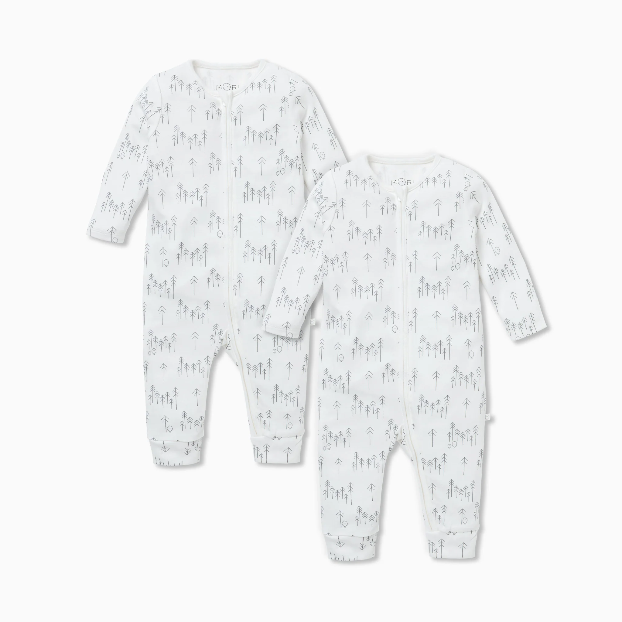 Forest Zip-Up Sleepsuit 2 Pack - Image 2