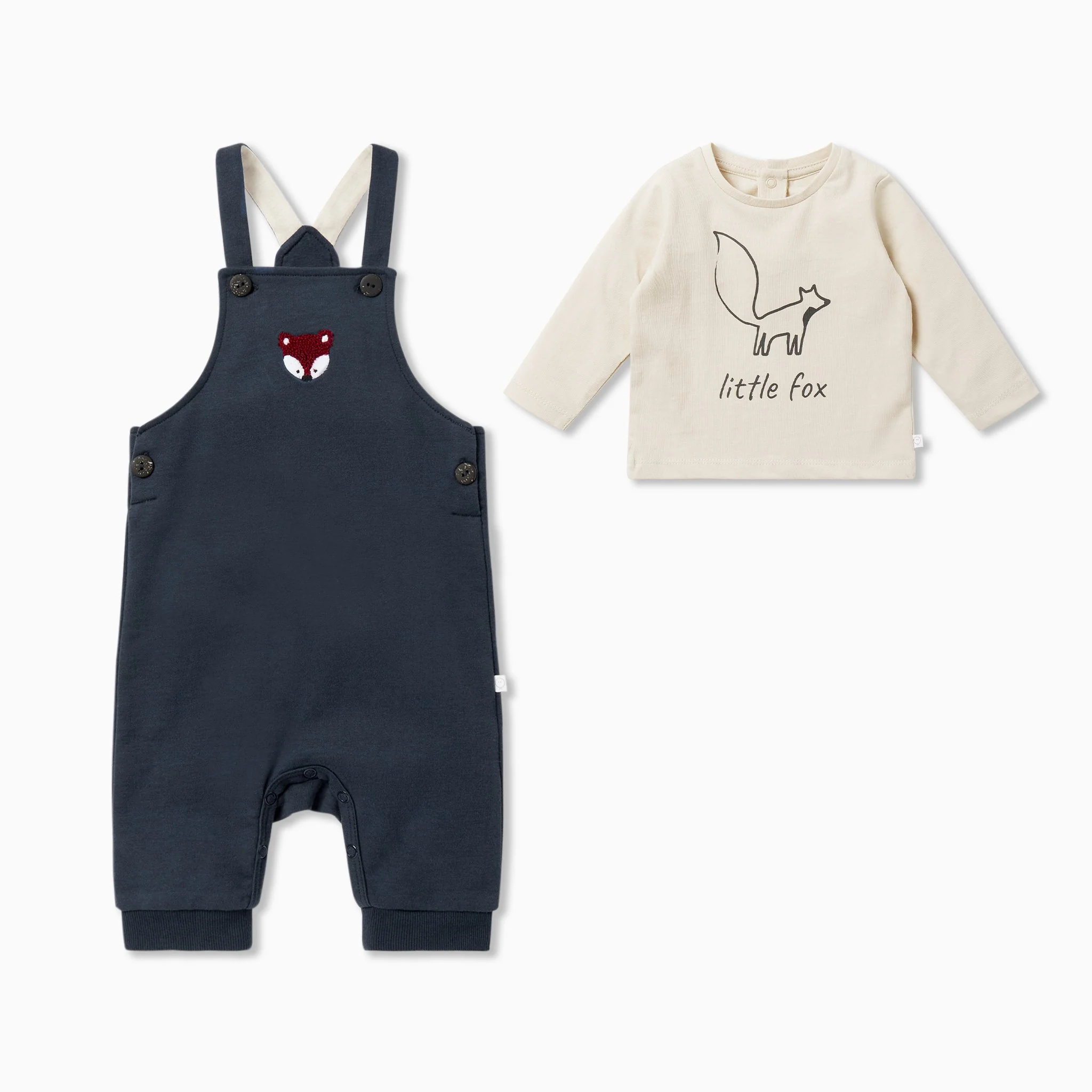 Fox Dungarees & Long Sleeve T-Shirt Outfit - Image 2