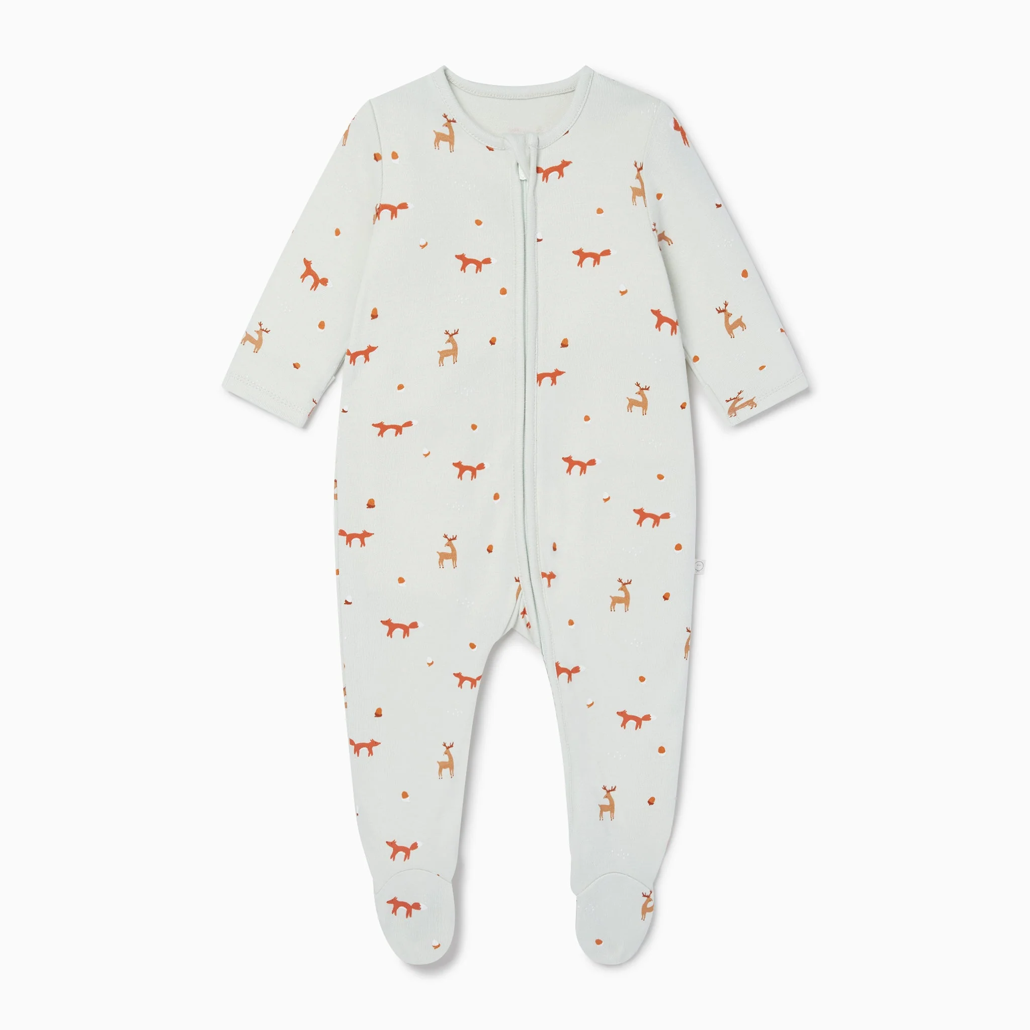 Fox Print Clever Zip Sleepsuit - Image 2