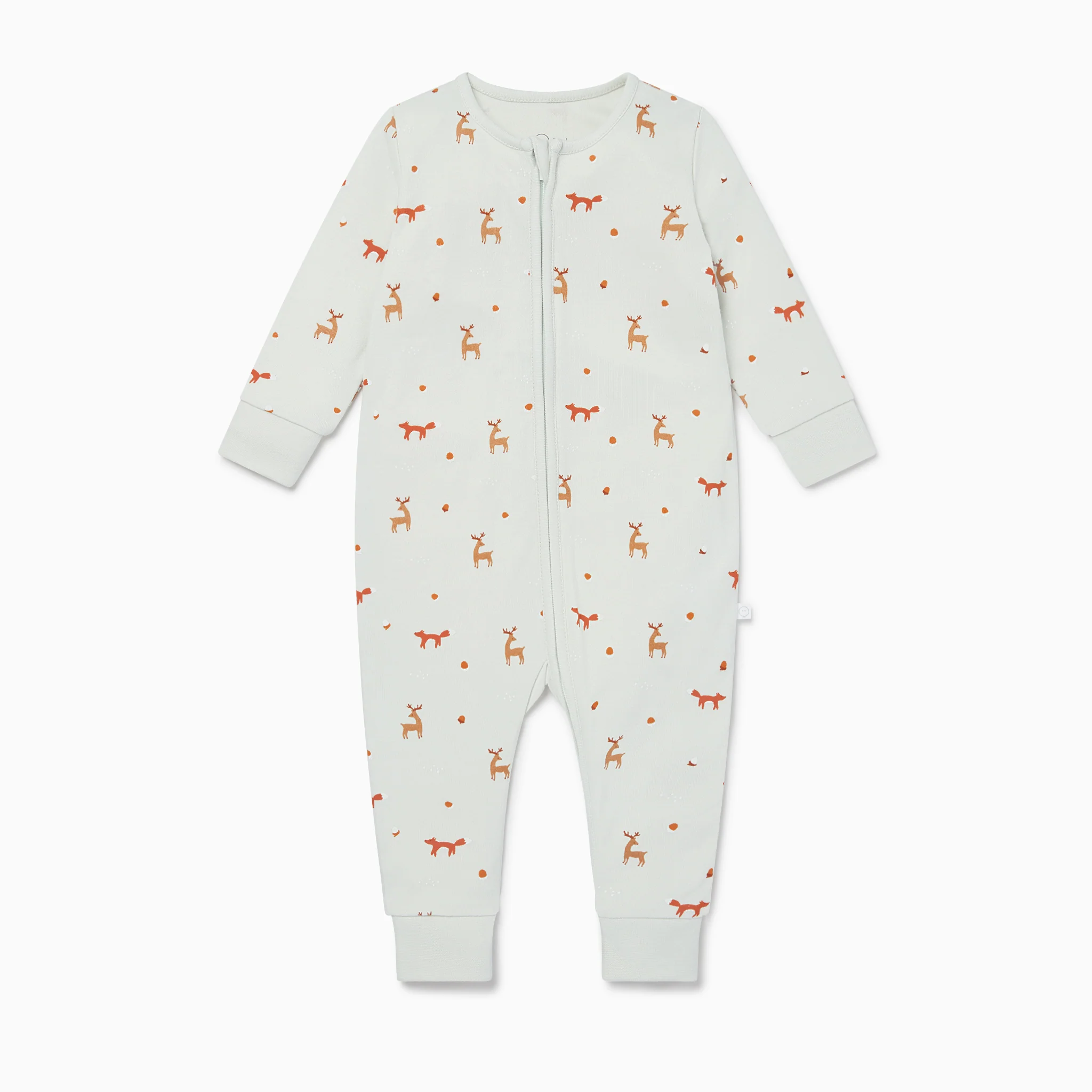 Fox Print Zip-Up Sleepsuit - Image 4