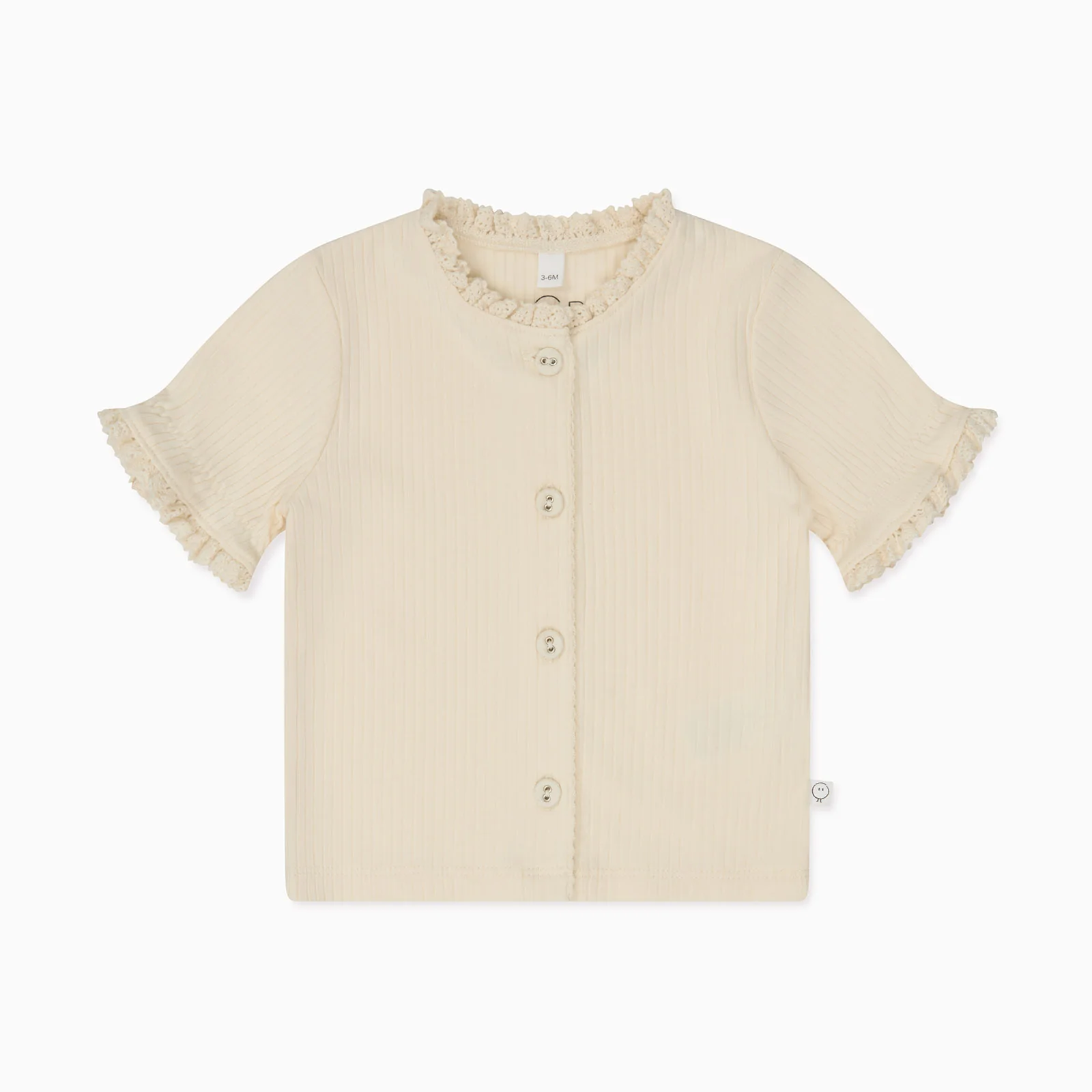 Frilled Ribbed Cardigan & Shorts Outfit - Image 8
