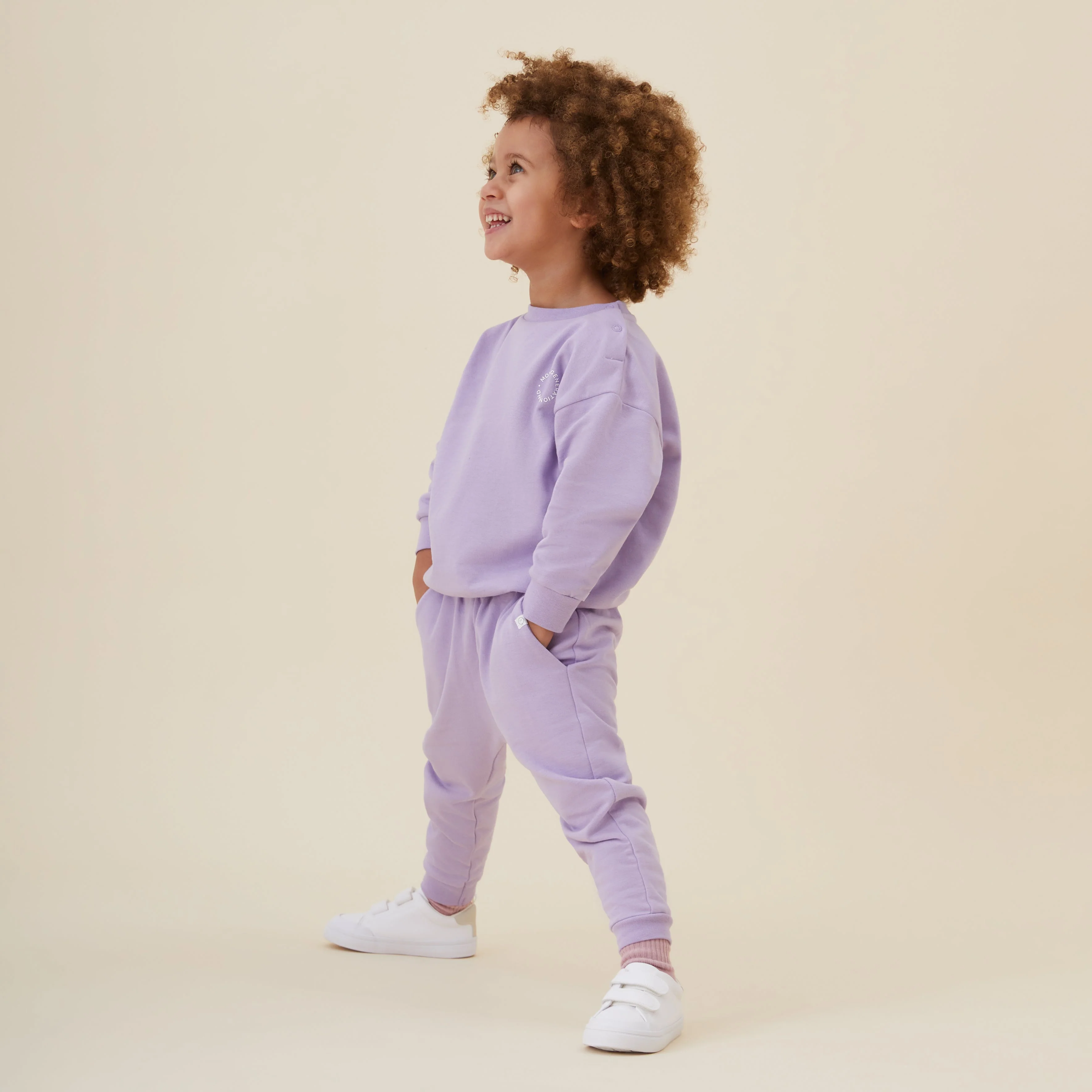 Generation Kind Oversized Sweatshirt & Joggers Outfit - Lilac - Image 3