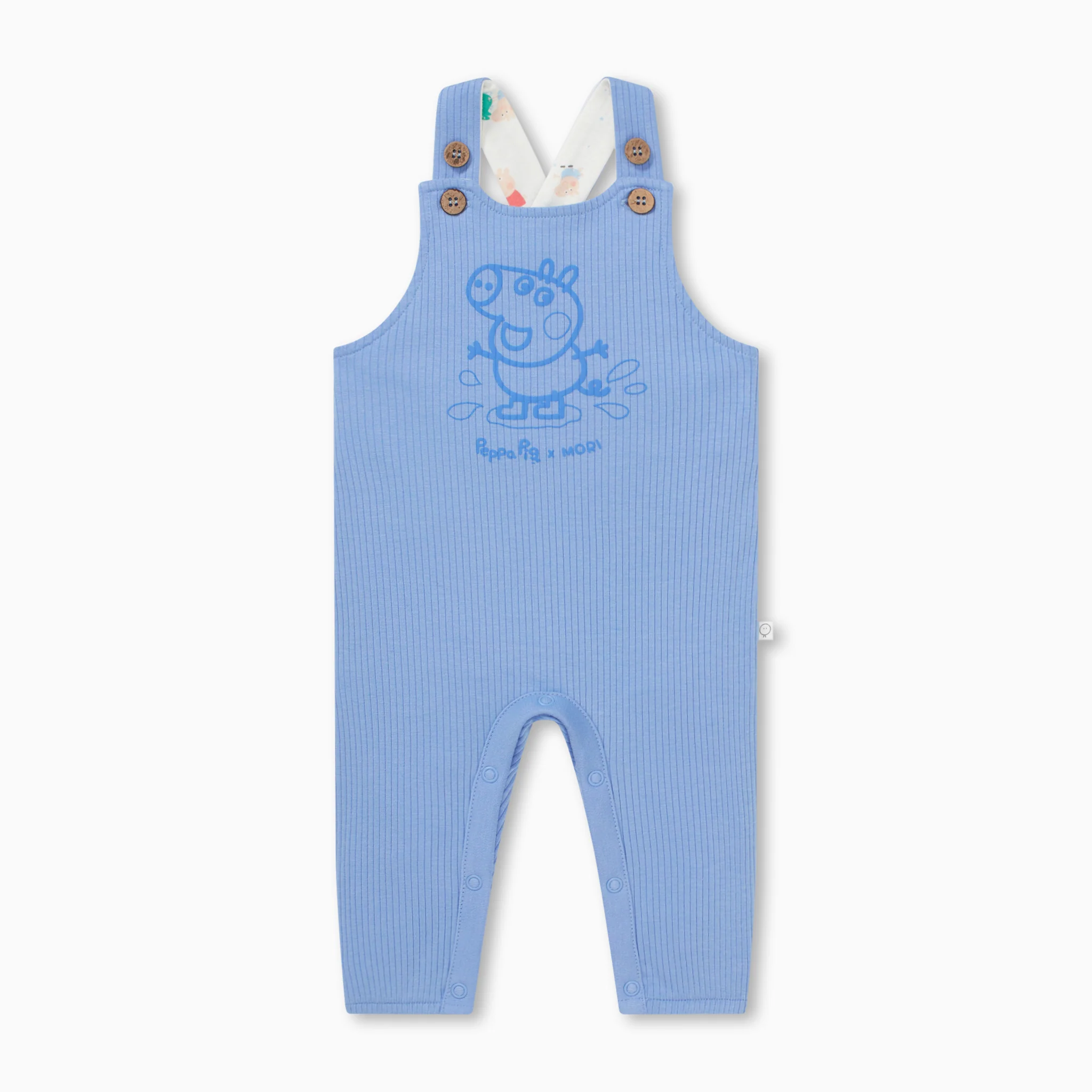 George Pig Ribbed Dungarees & bodysuit Outfit - Image 4
