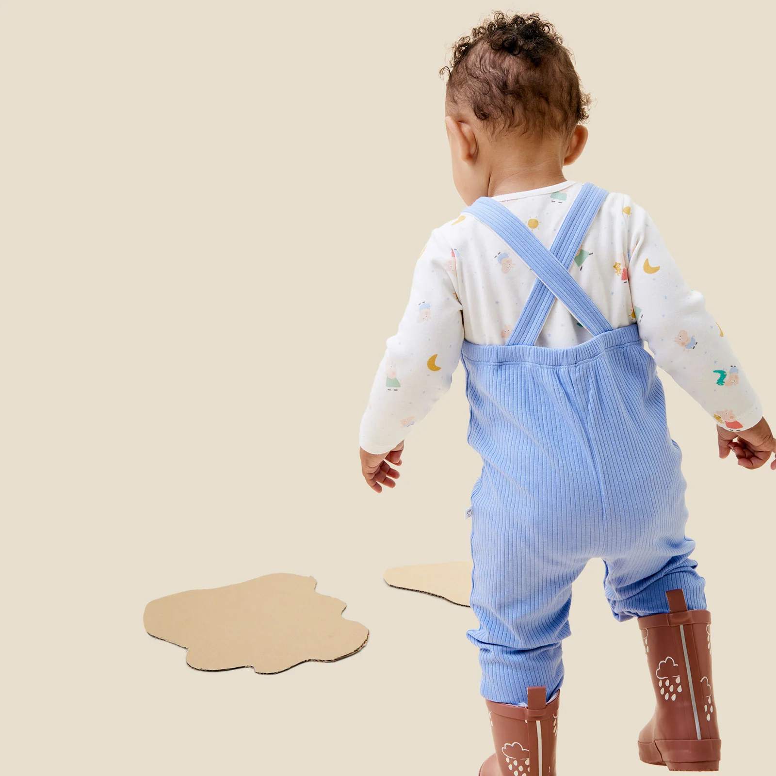 George Pig Ribbed Dungarees & bodysuit Outfit - Image 7