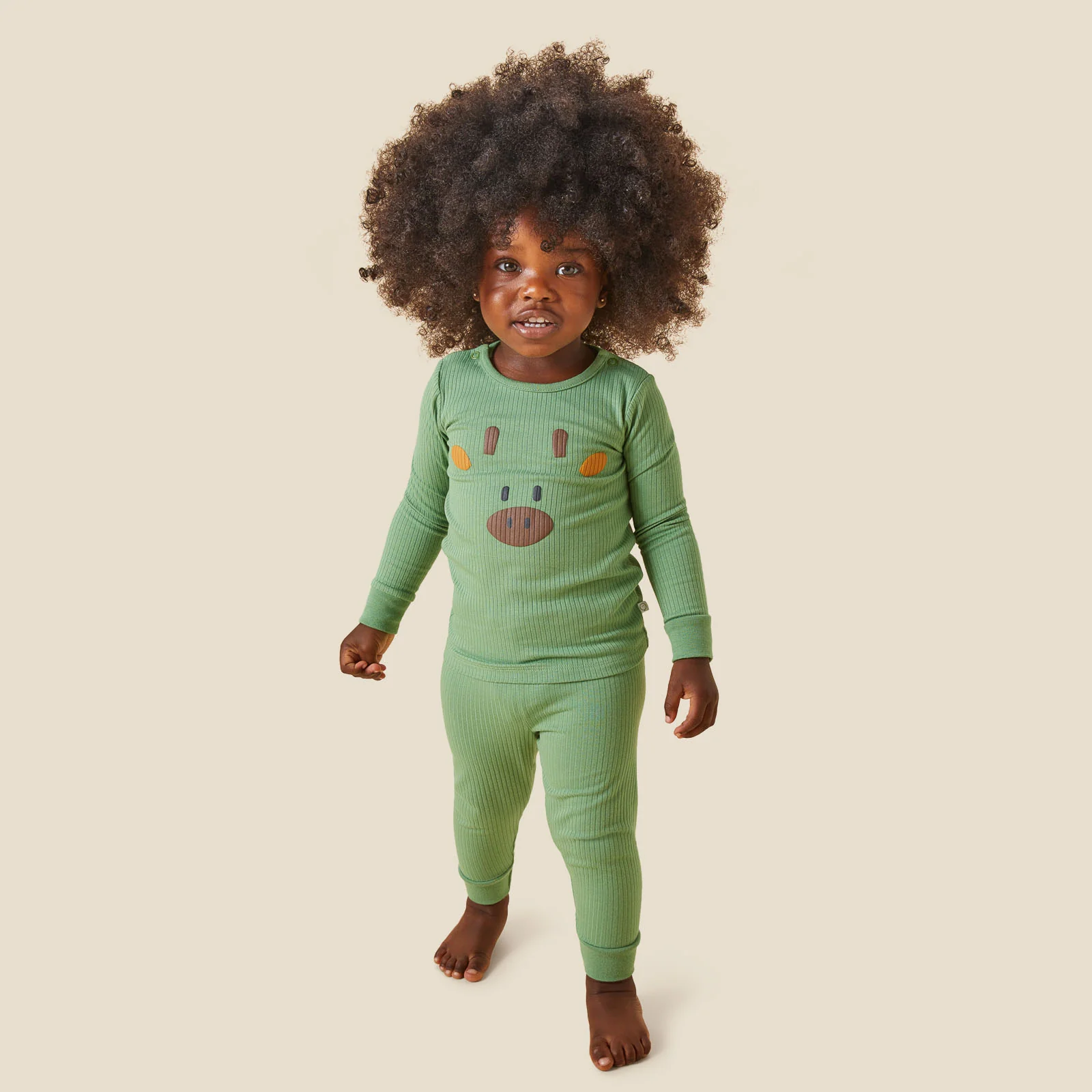 Giraffe Face Ribbed Pyjamas - Image 5