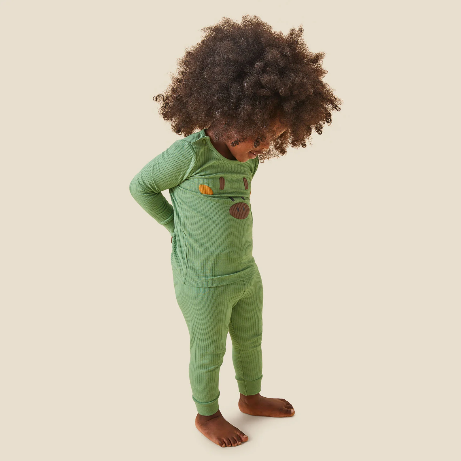 Giraffe Face Ribbed Pyjamas - Image 8