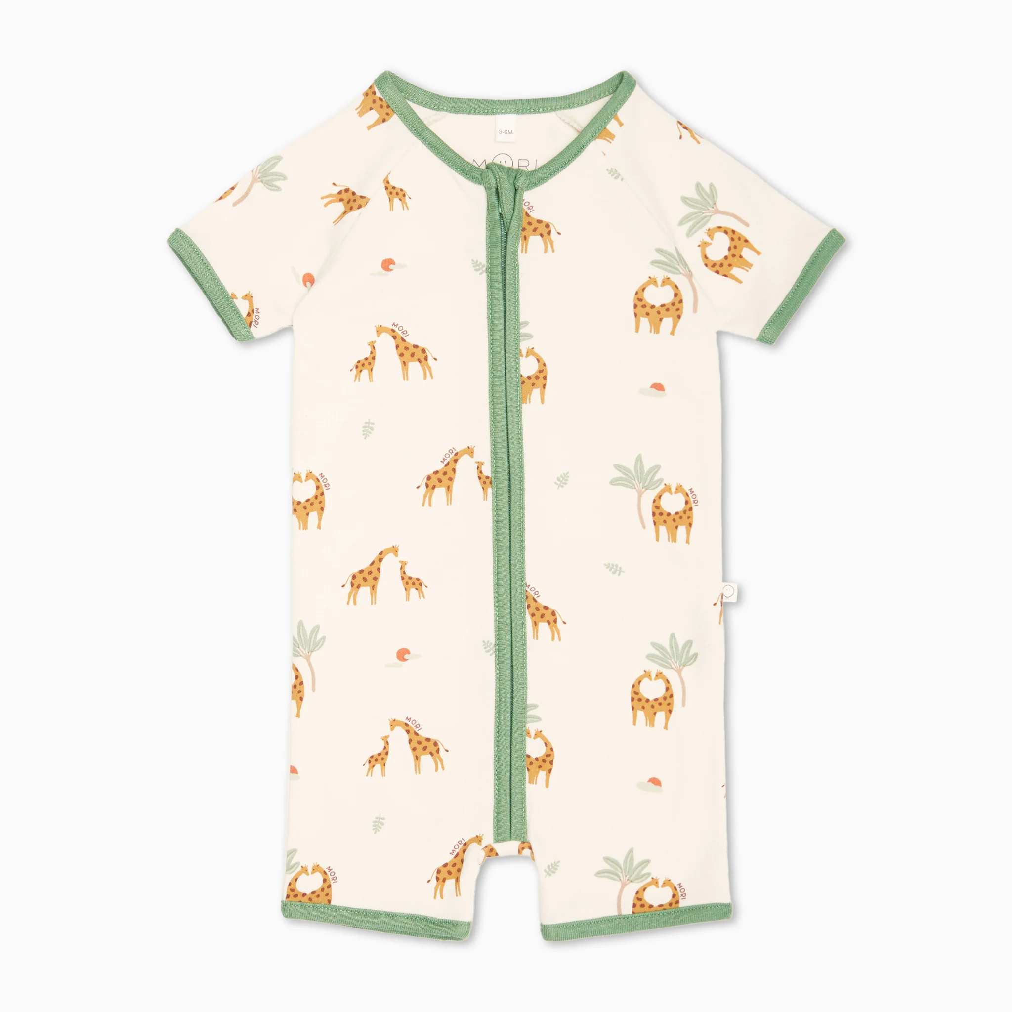 Giraffe Print Zip Summer Sleepsuit