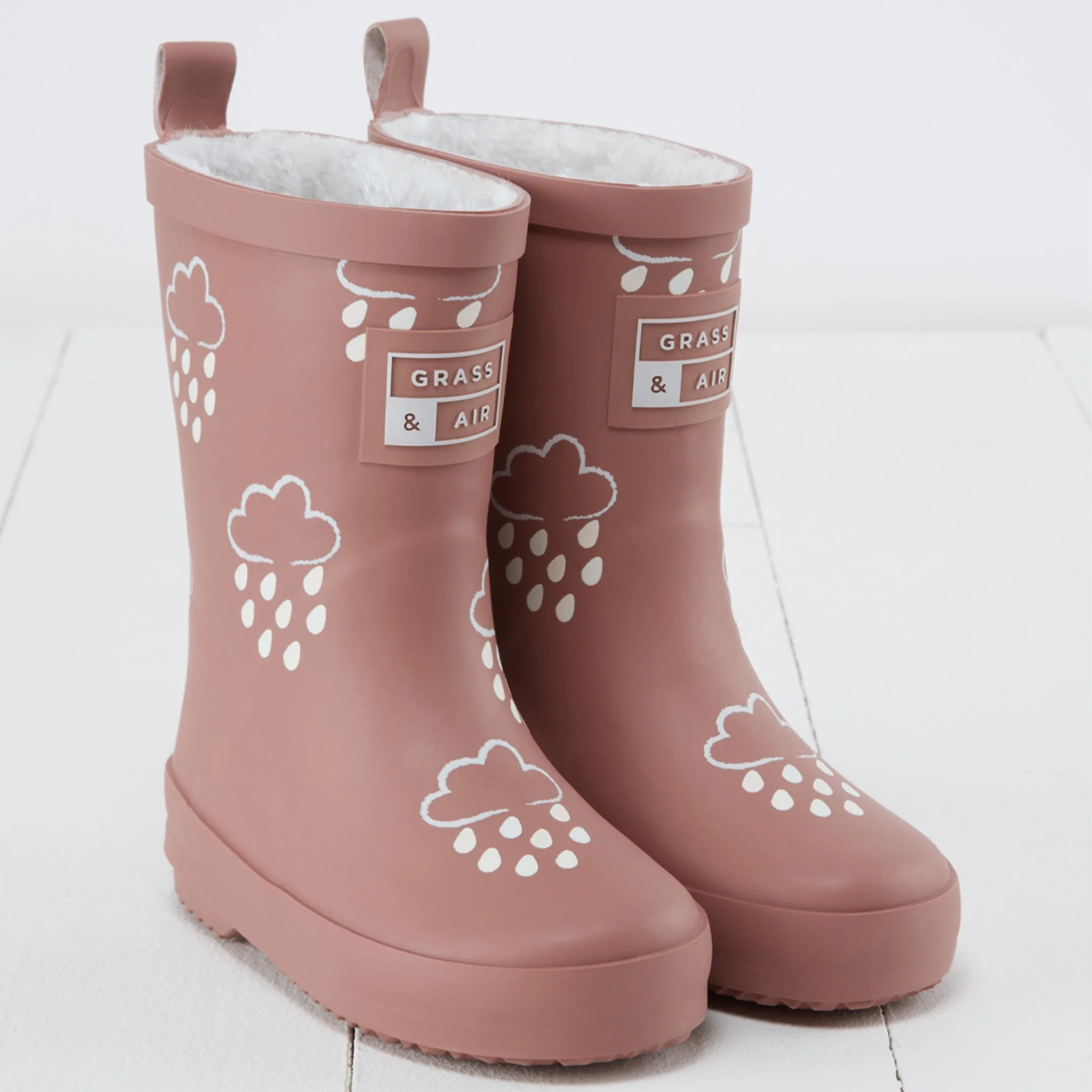 Grass & Air Colour-Revealing Wellies with Teddy Fleece Lining - Image 4