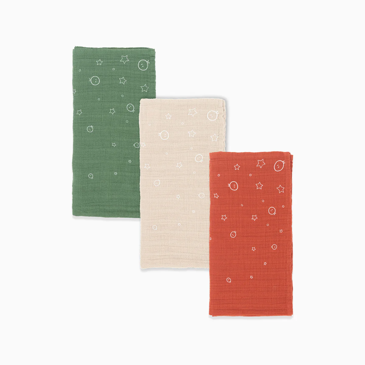 Green and Red Pre-Washed Regular Muslins 3-Pack - Image 4