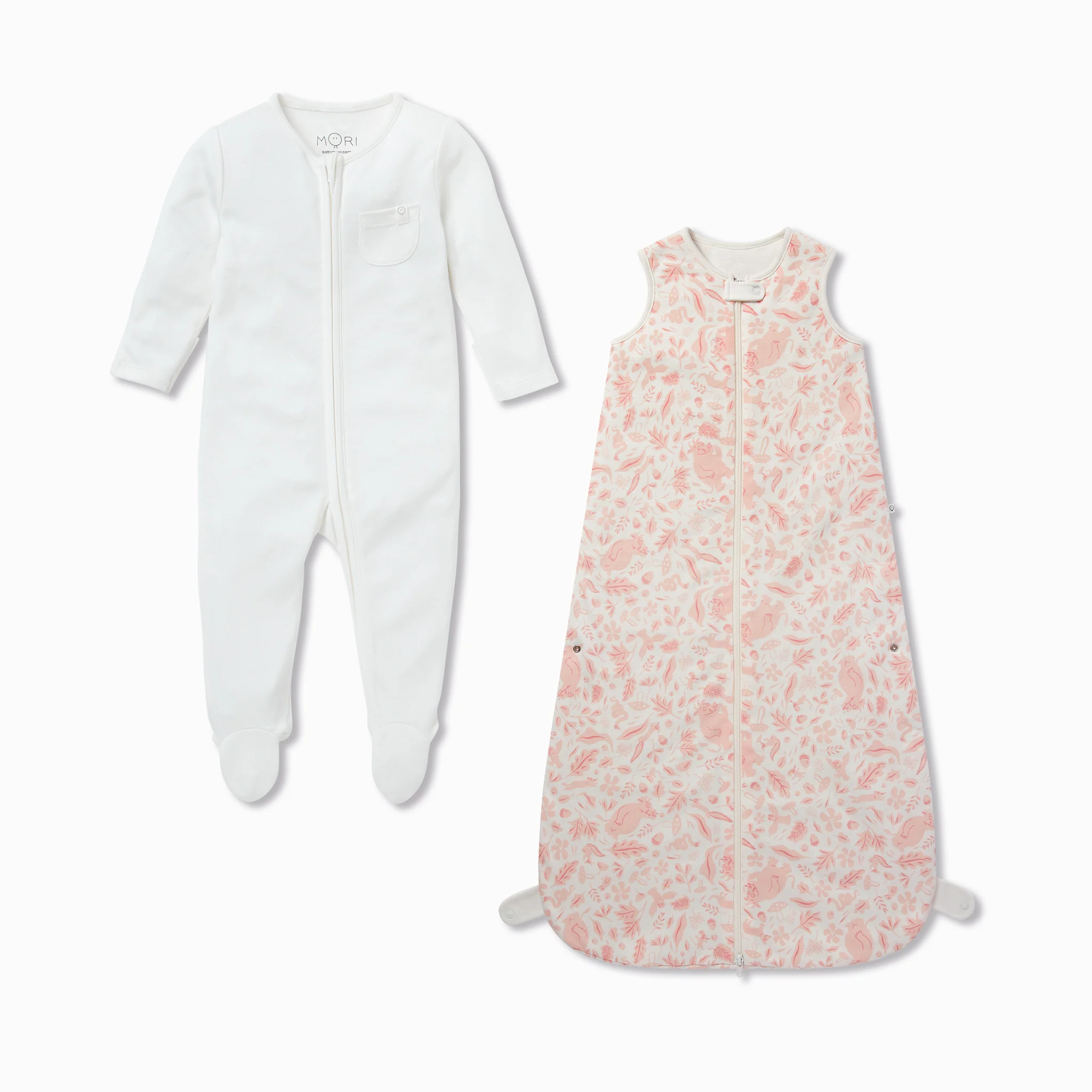 Gruffalo Foxglove Pink & Plain Front Opening Bedtime Set 1.5 TOG - Image 2