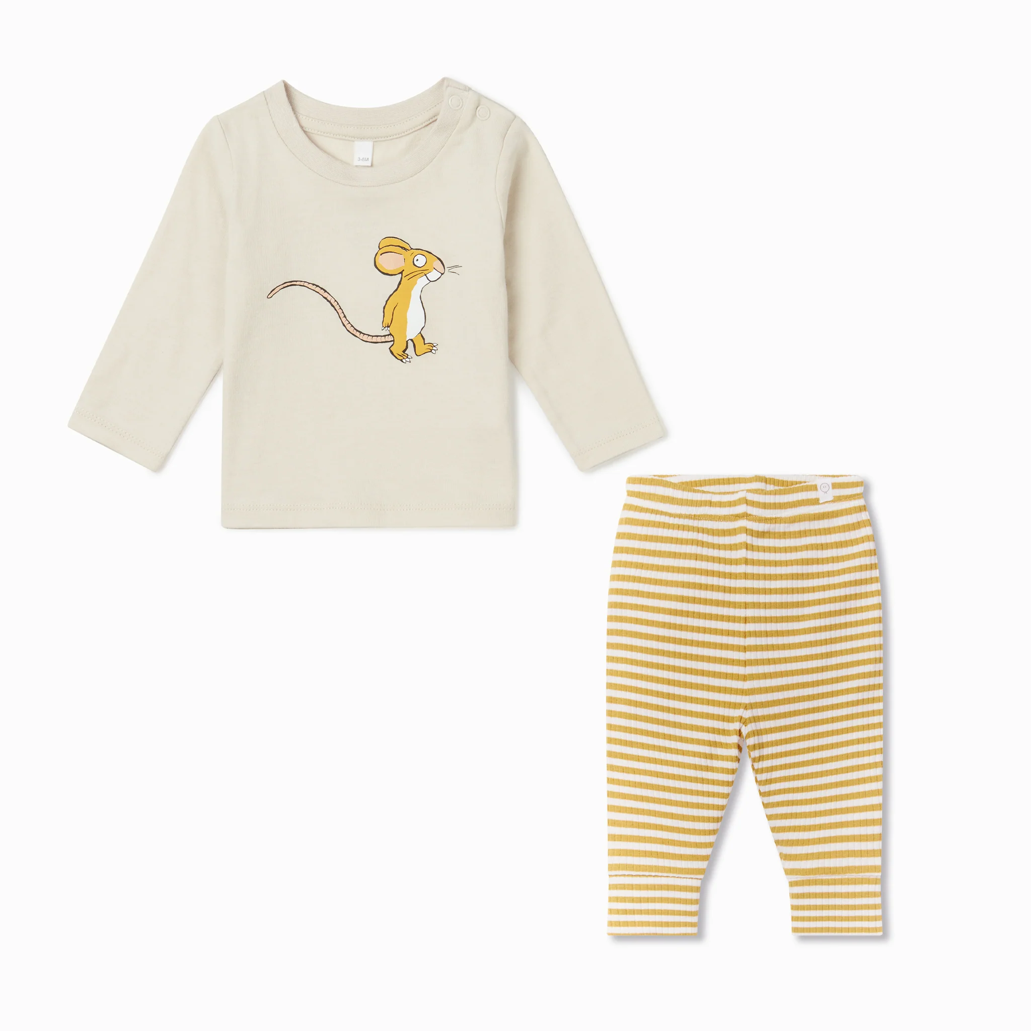 Gruffalo Mouse T-Shirt & Ribbed Striped Leggings Outfit - Image 2